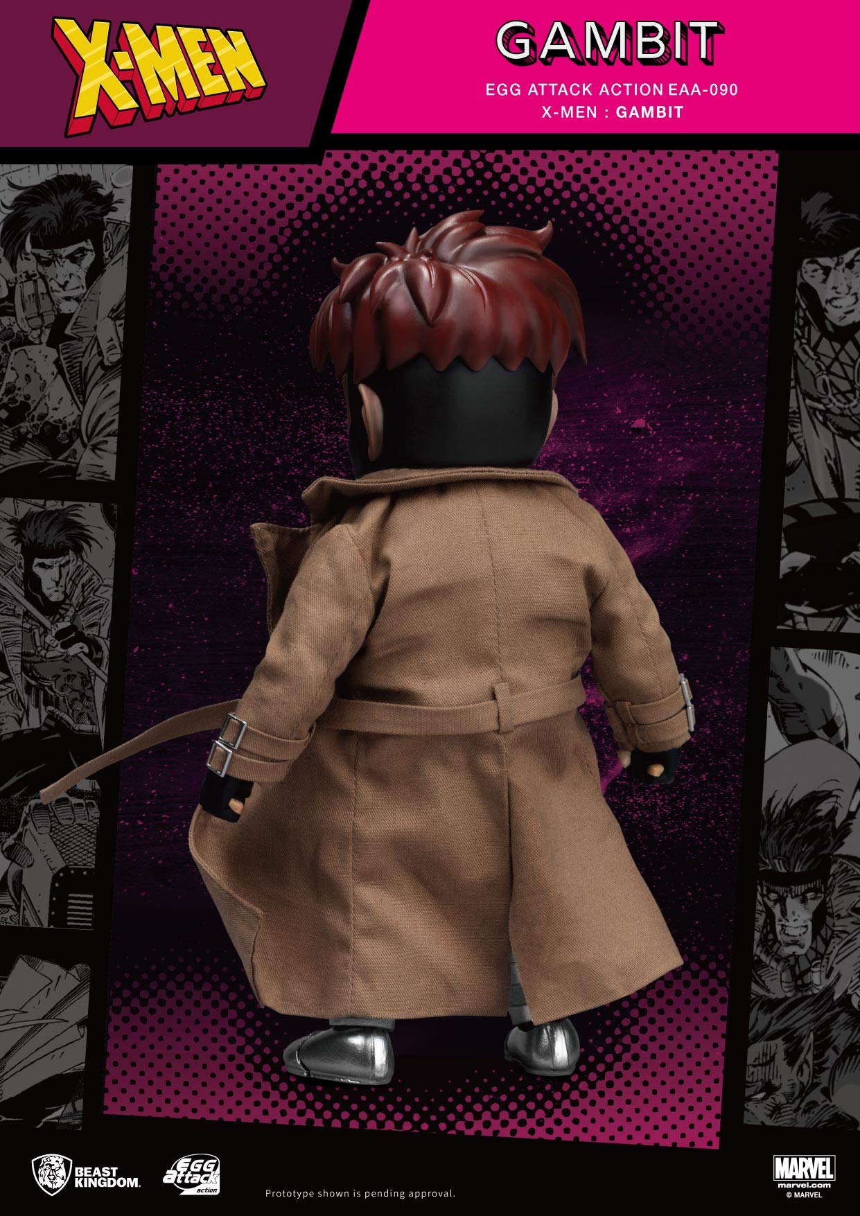 Beast Kingdom X-Men Gambit EAA-090 Egg Attack Action Figure - 6.3