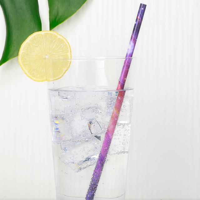 Eco-Friendly Galaxy Paper Straws - Biodegradable & Colorful Drinking Straws for Parties, Smoothies, and Cocktails - Perfect for Home, Restaurants, and Events