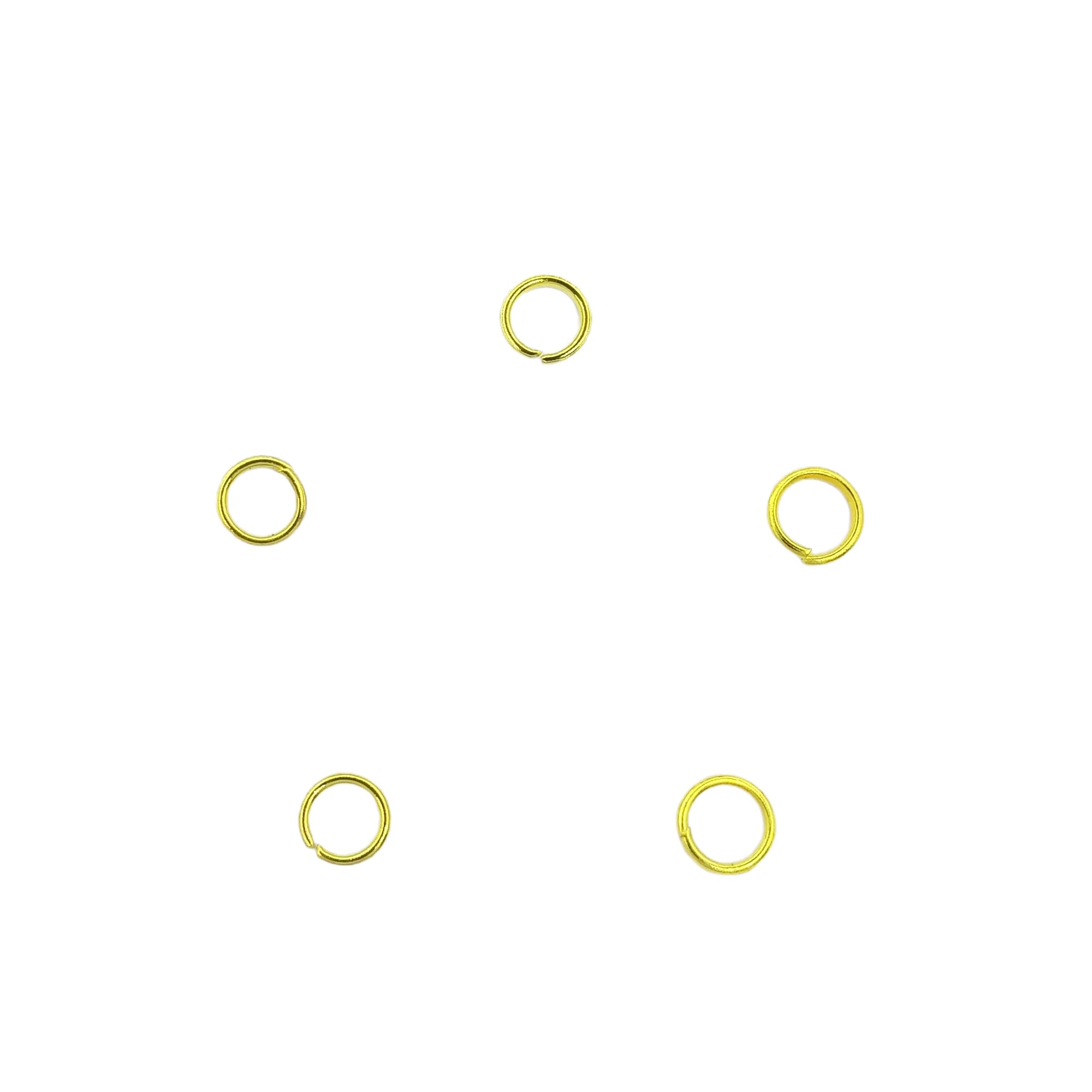Skanda Crafterina™ 500 Pcs 5mm Open Jump Rings for Jewelry Making - Round Unsoldered Gold Crafting Supplies | DIY Necklace, Bracelet, Earrings & Keychain Projects
