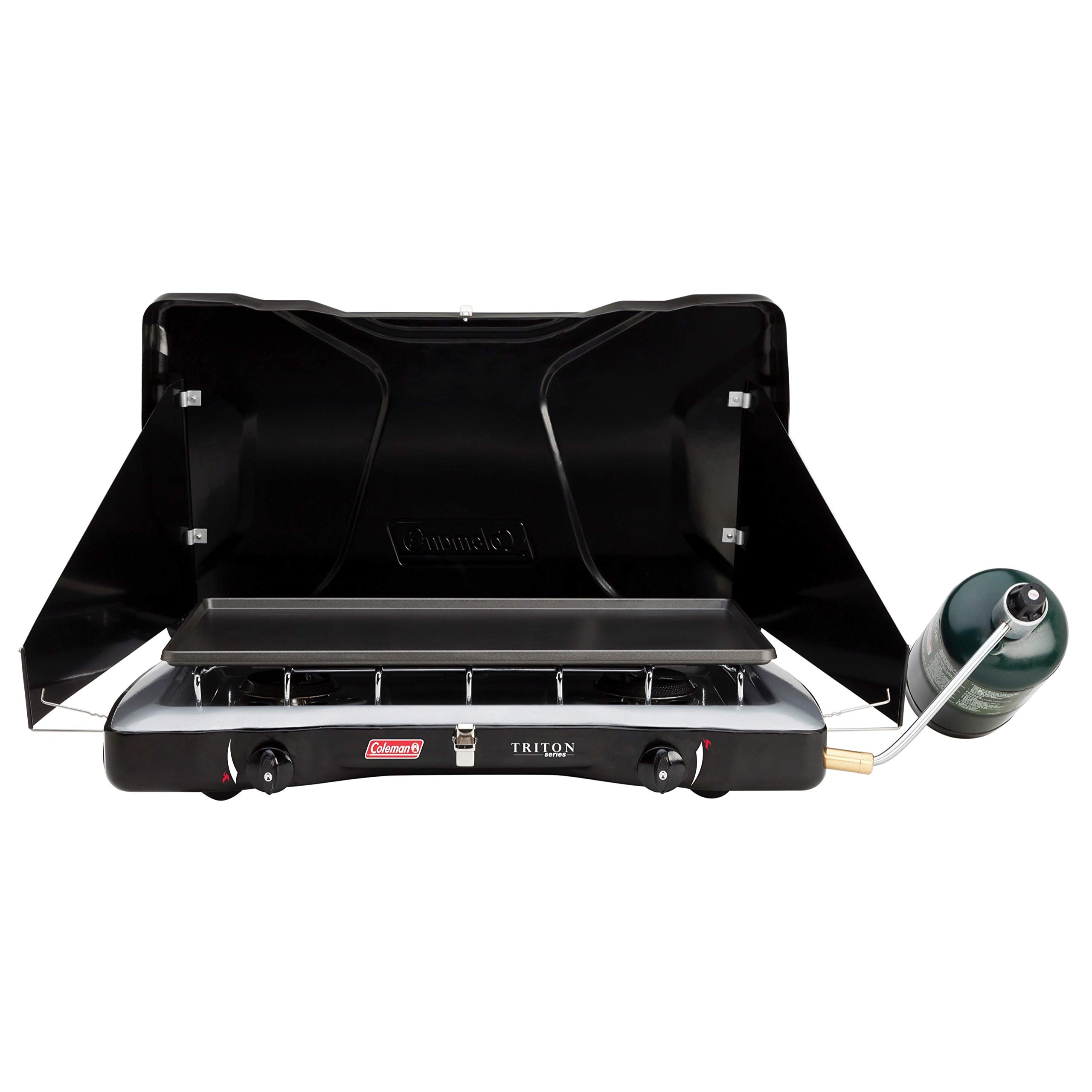 Coleman Triton 2-Burner Propane Camping Stove - Portable Outdoor Cooking for Camping, Backpacking & Picnics | High-Performance Gas Stove for RV Trips & Tailgating
