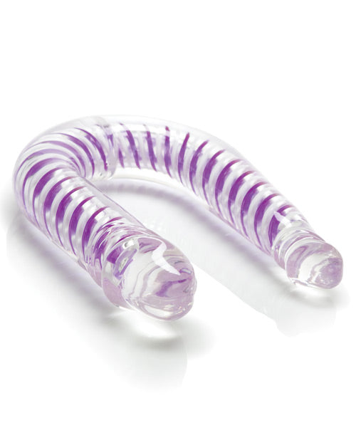 Art Deco AC/DC Double-Ended Dildo 12.25 Inch Purple - Perfect for Couples Play & Solo Use