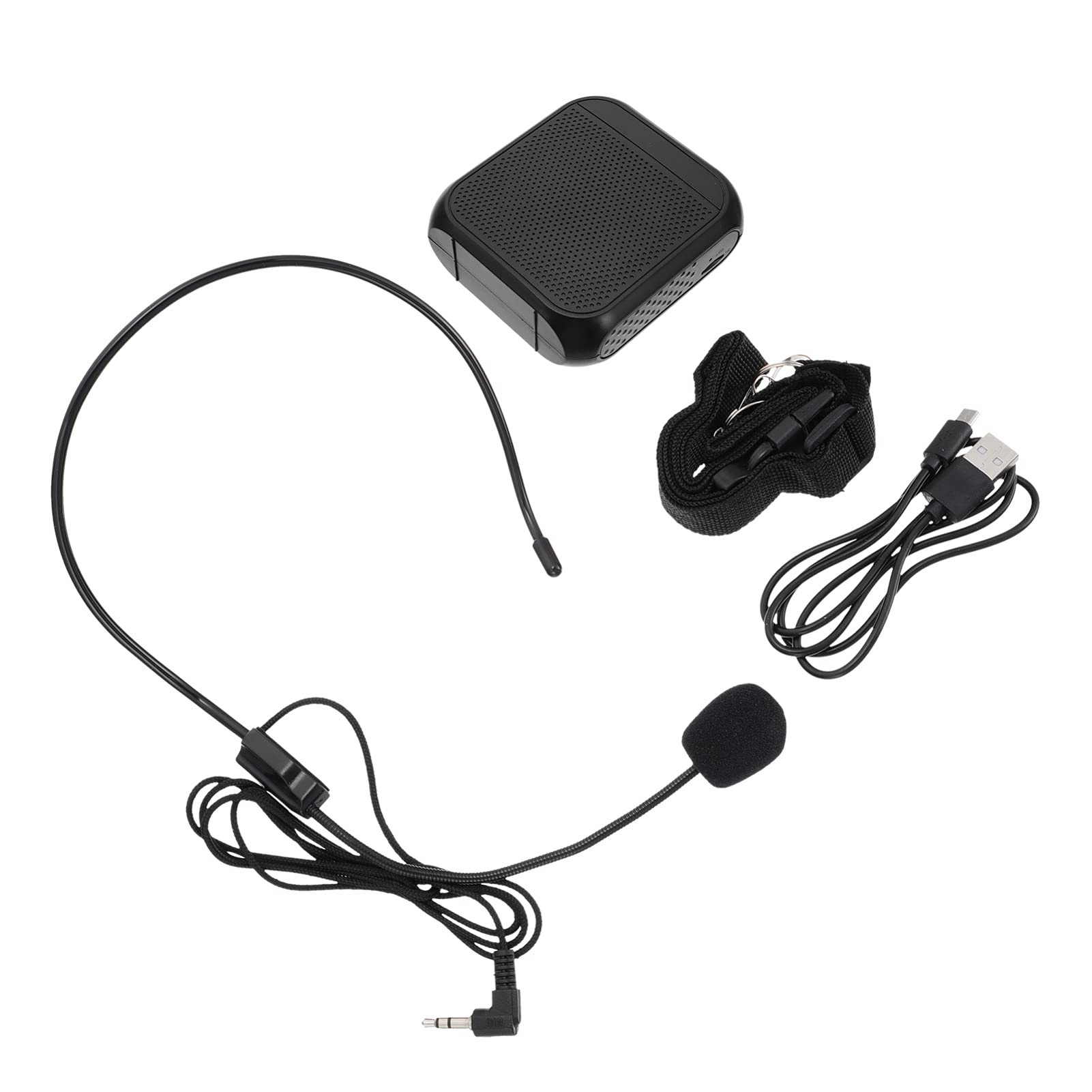 Milisten Wireless Voice Amplifier Portable Sound System with Microphone - Hands-Free Speaker for Teachers, Presenters & Tour Guides (Black)