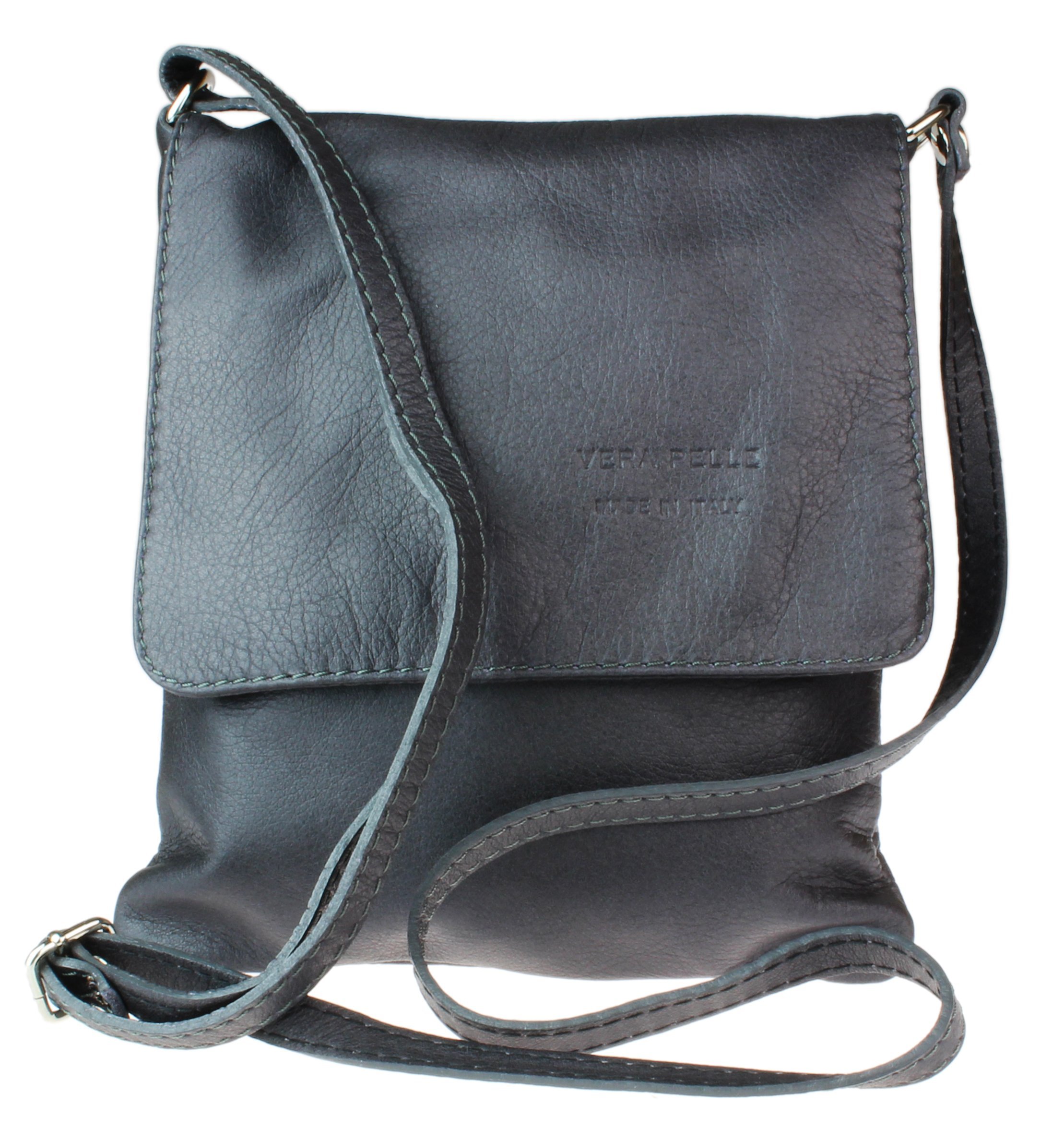 Stylish Women's Italian Leather Crossbody Bag - Small Shoulder Messenger Purse with Phone Holder | Soft Vera Pelle Leather | Perfect for Daily Use, Travel & Holiday Gifts