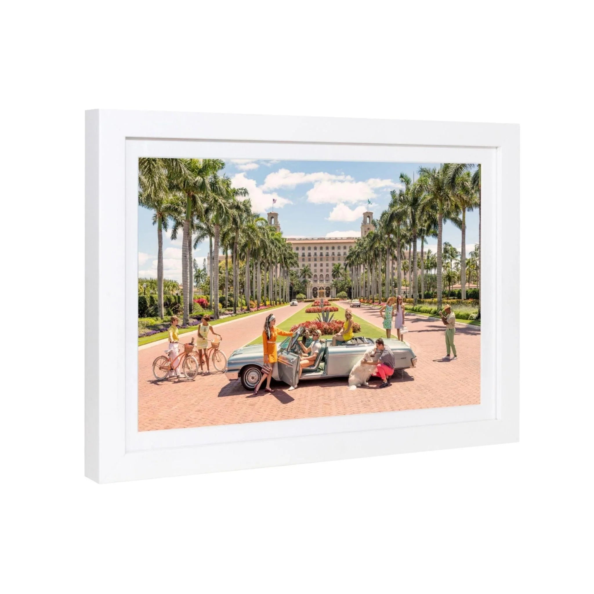 Gray Malin The Breakers Palm Beach Mini Framed Print - Coastal Wall Art for Beach House Decor, Office & Living Room