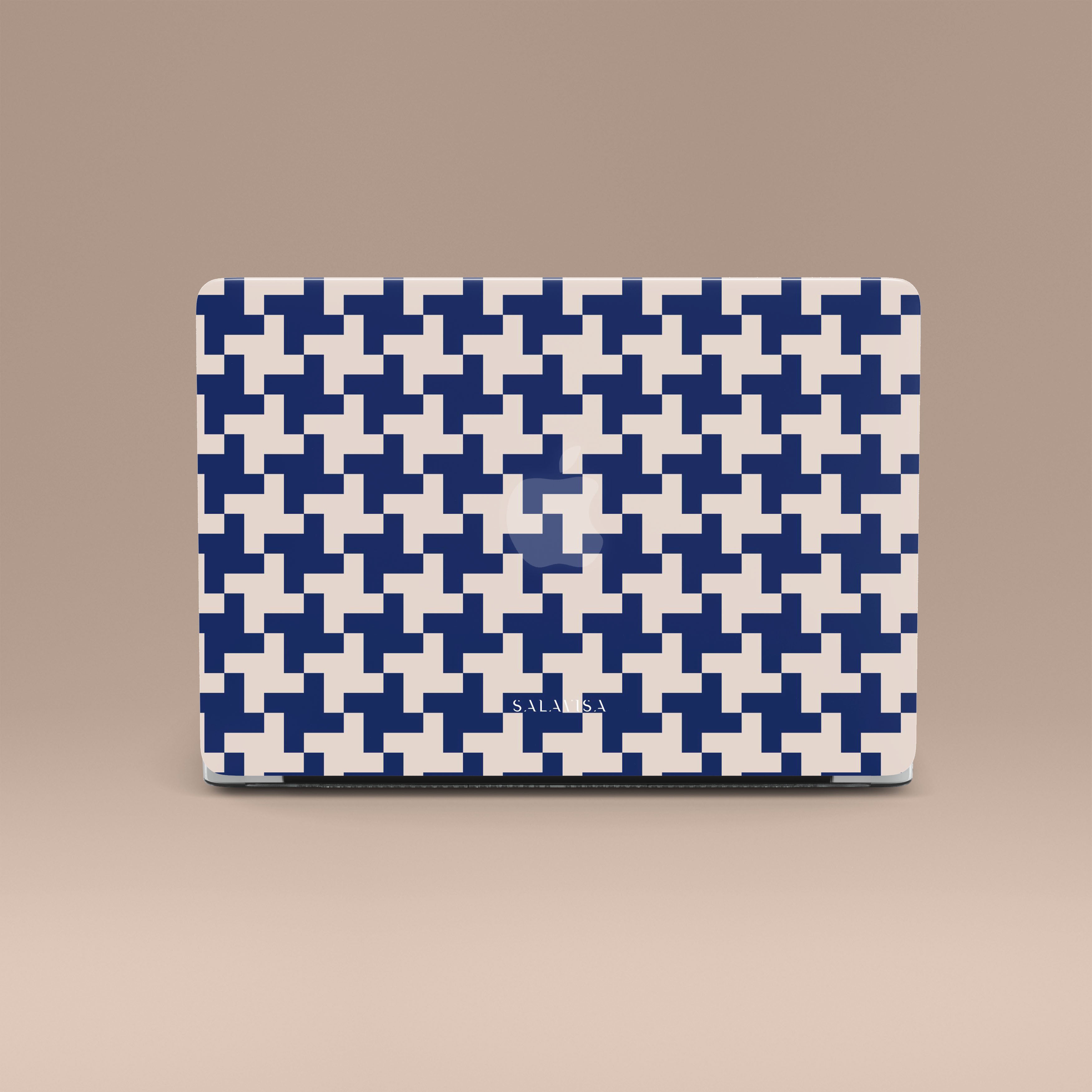 Stylish Blue Glen Plaid MacBook Pro/Air Case - Durable Protective Cover for 13/15 Inch Laptops - Perfect for Work, Travel & School Accessories