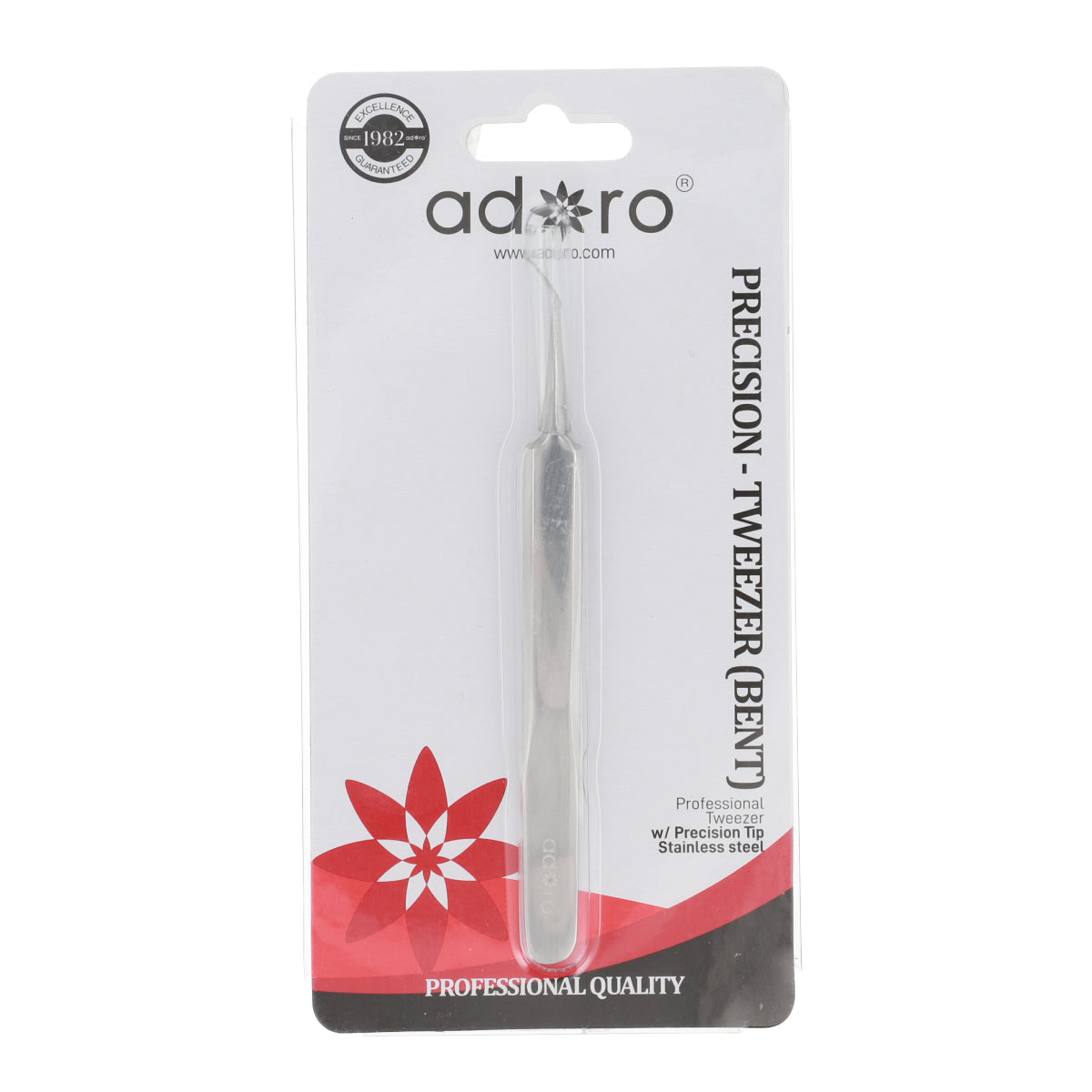 Precision Bent Tweezer - Professional Stainless Steel Tweezers for Electronics, Jewelry & Crafts - Perfect for Eyebrow Plucking, Splinter Removal & DIY Projects