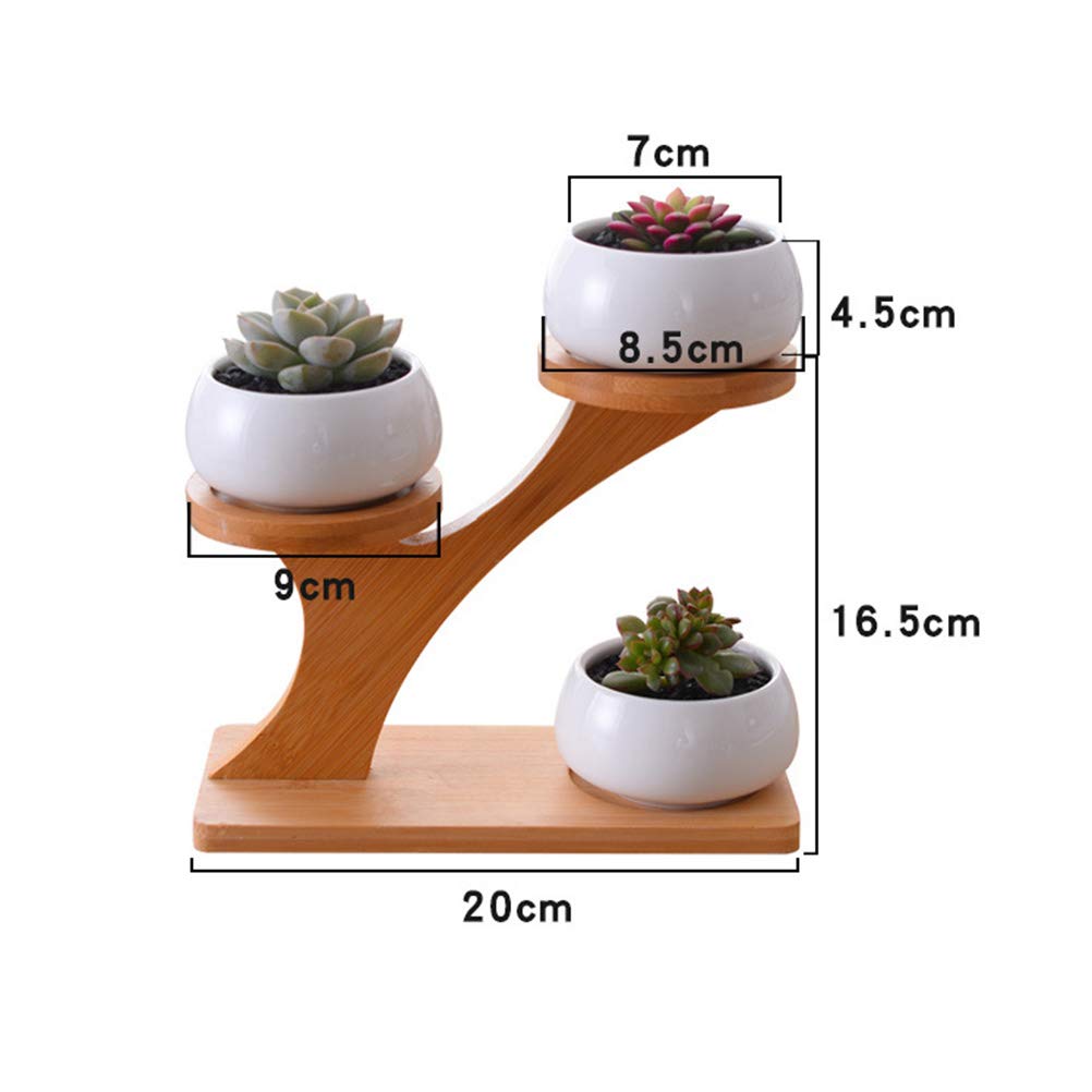 Hemoton Modern Minimalist White Ceramic Flower Pot Set - Elegant Home & Office Plant Decor for Indoor Plants, Succulents, and Small Flowers