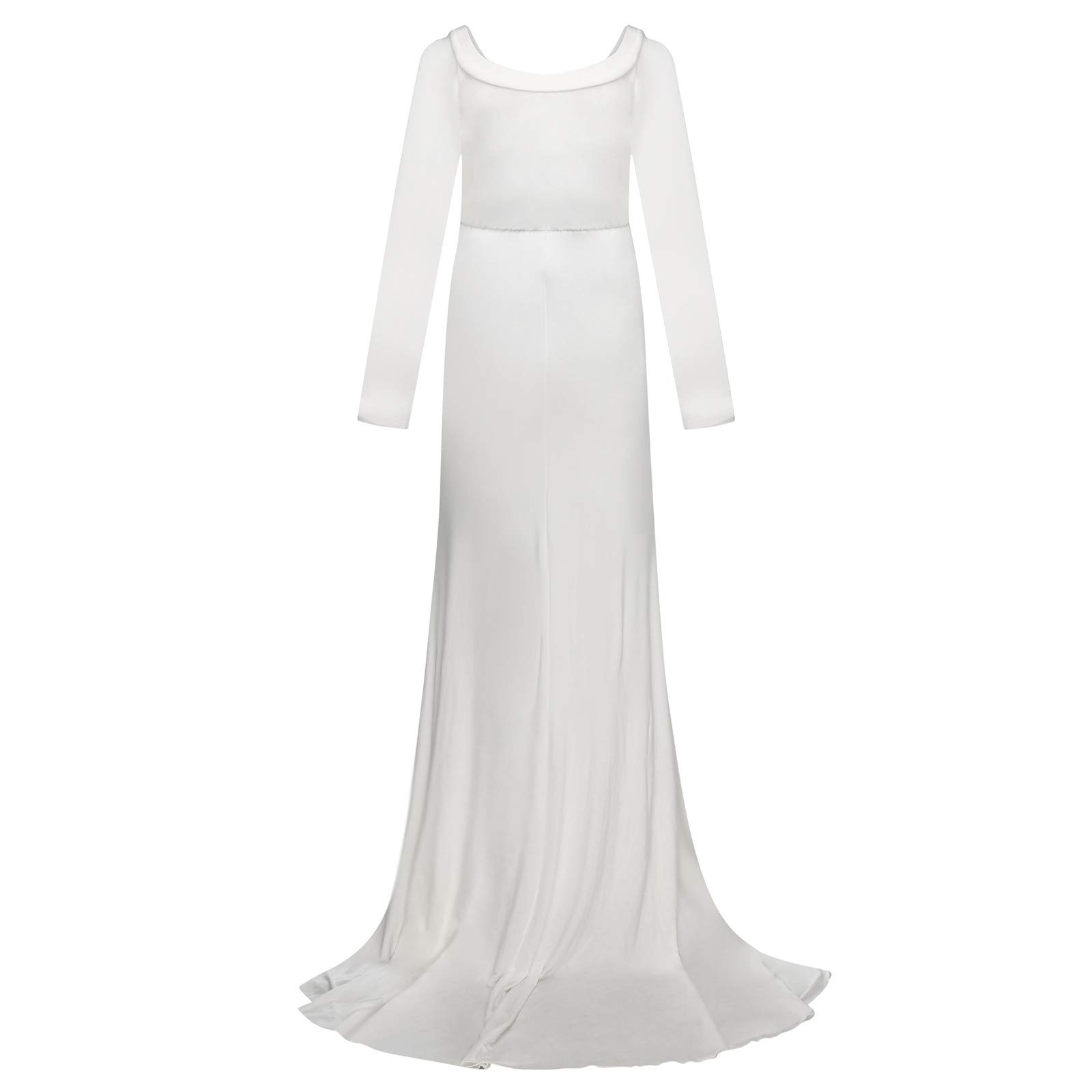 Stylish V-Neck Maternity Dress for Women - Sexy Shoulder Design, Long Photography Props & Pregnancy Outfit | Perfect for Maternity Photos, Baby Showers & Special Occasions