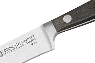 Premium Carl Mertens Country Steak Knife Set - 4.5 Inch High-Carbon Stainless Steel Blades for Perfect Steak Cutting - Ideal for BBQ, Dinner Parties & Fine Dining Experience