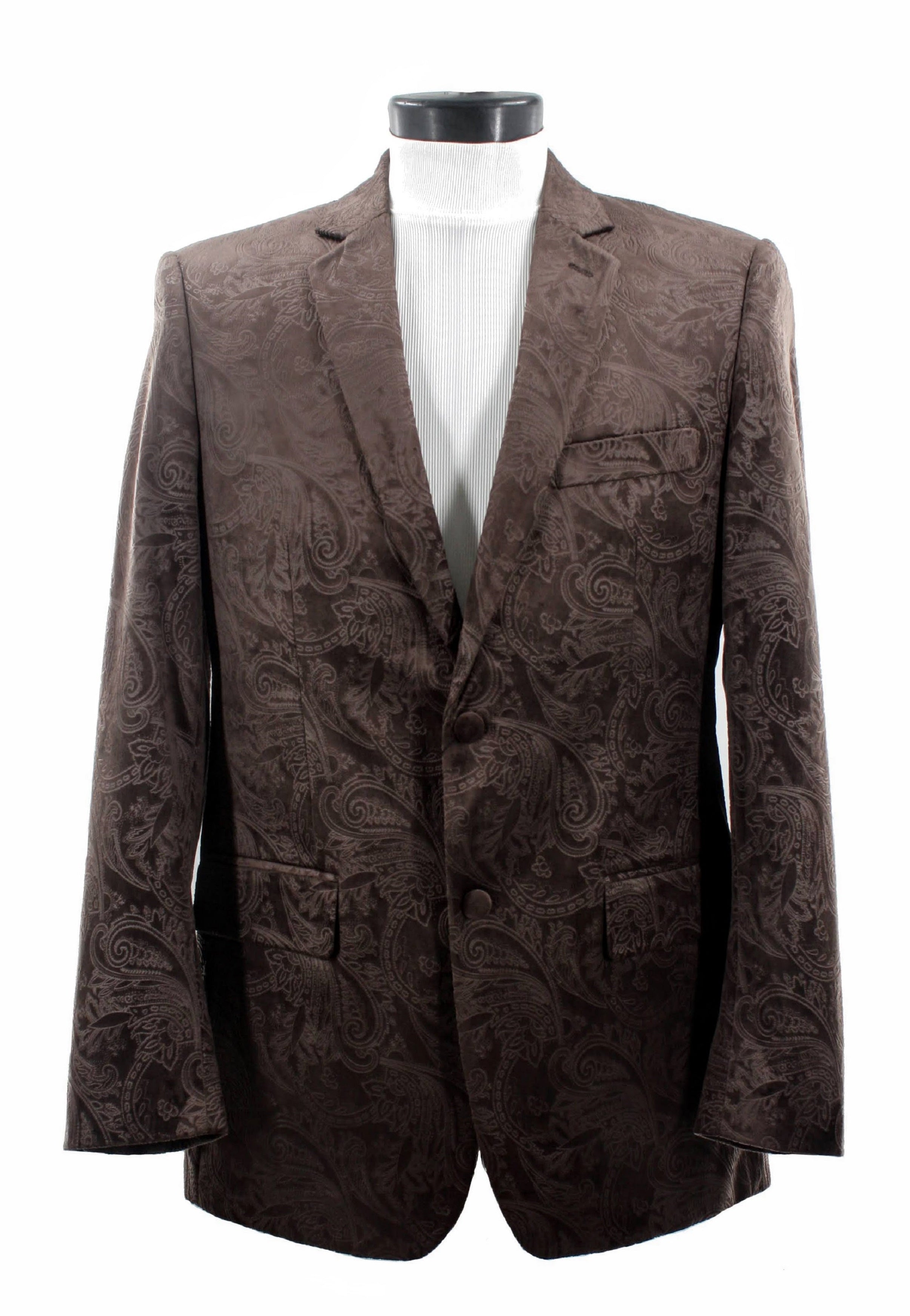 Bassiri Men's Slim Fit Blazer J1044 - Brown Business Casual Jacket for Office, Wedding & Formal Events
