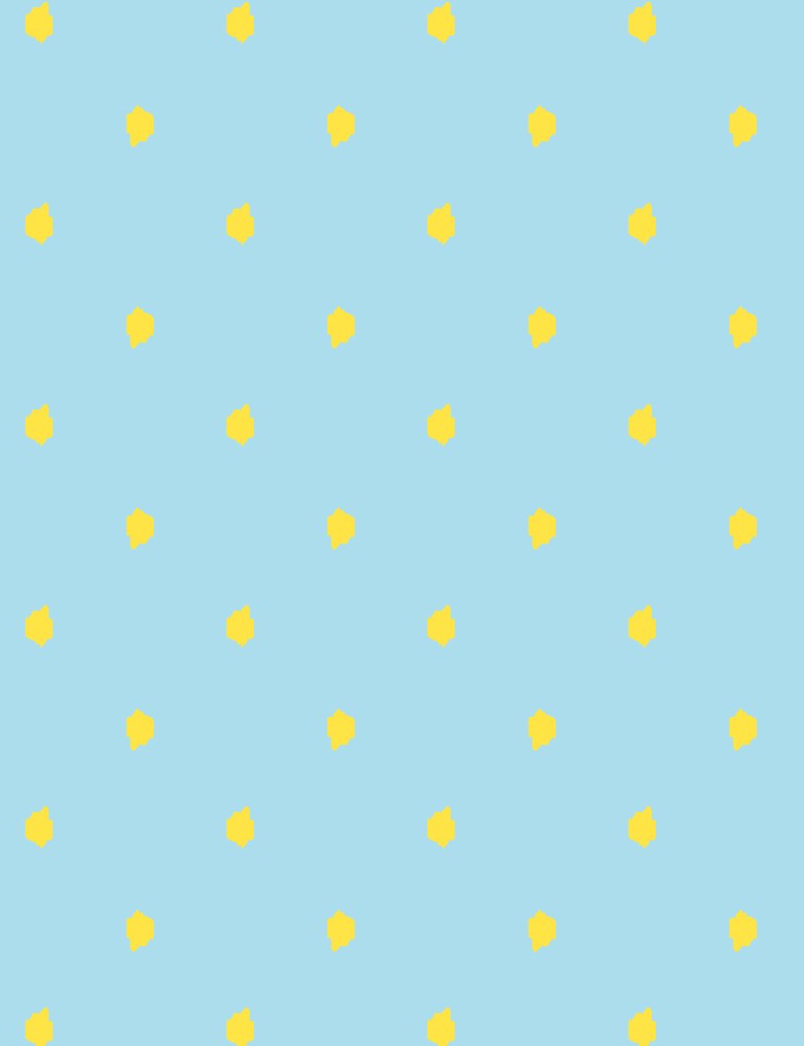 Wallshoppe Medina Dot Wallpaper in Daffodil & Baby Blue - Perfect for Nursery, Bedroom, and Living Room Decor