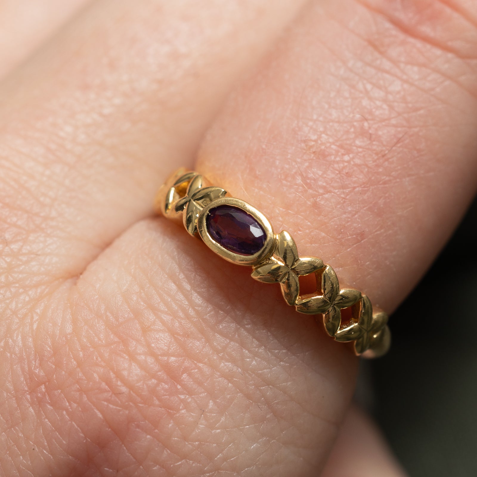 Birks Bezel Set Amethyst Ring | 0.15ct Genuine Amethyst | Size 7.5 | Sterling Silver Women's Jewelry | Perfect for Engagement, Anniversary & Gift Giving
