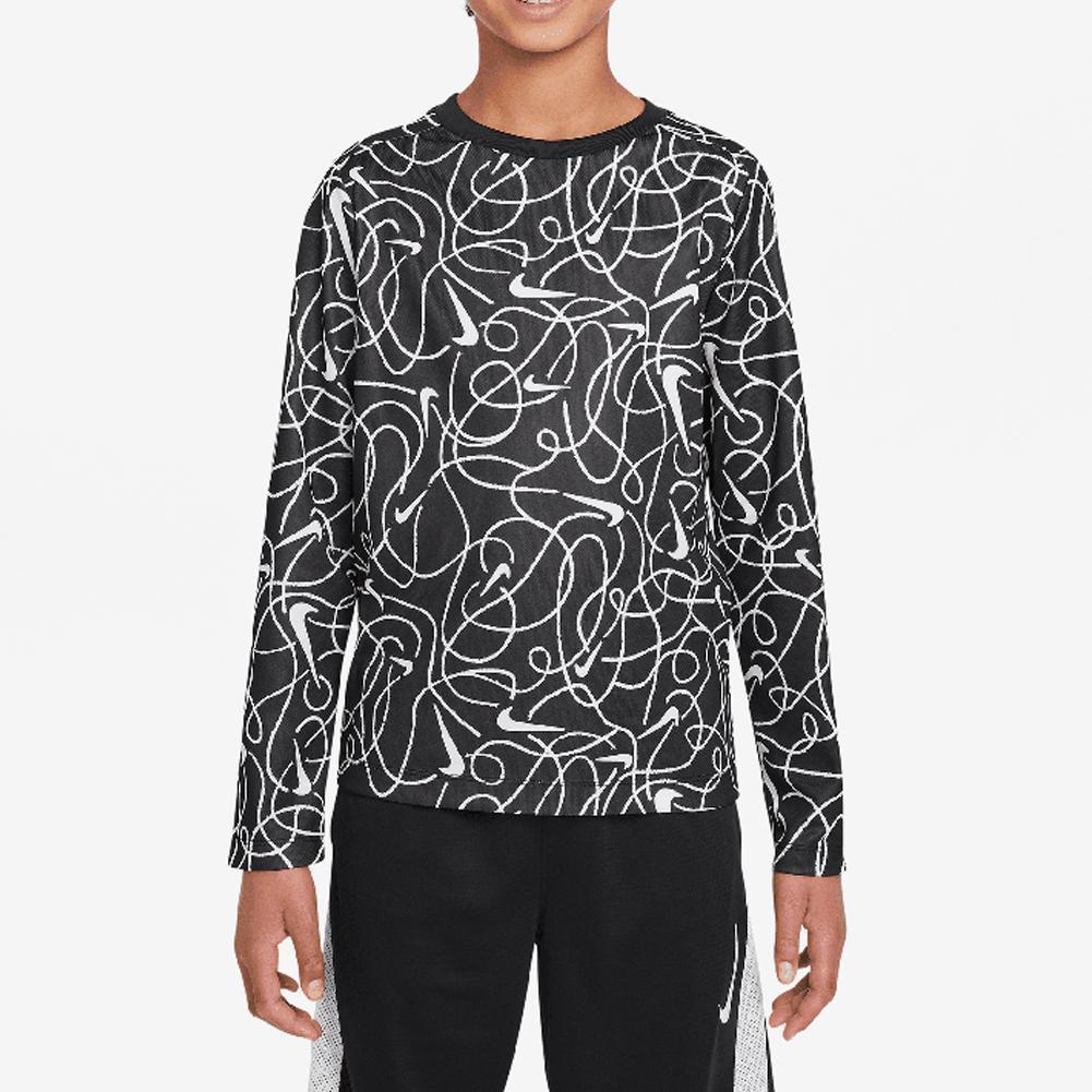 Boys' Dri-FIT Moisture-Wicking Long Sleeve Training Shirt - Breathable Quick-Dry Performance Top for Running, Gym & Sports