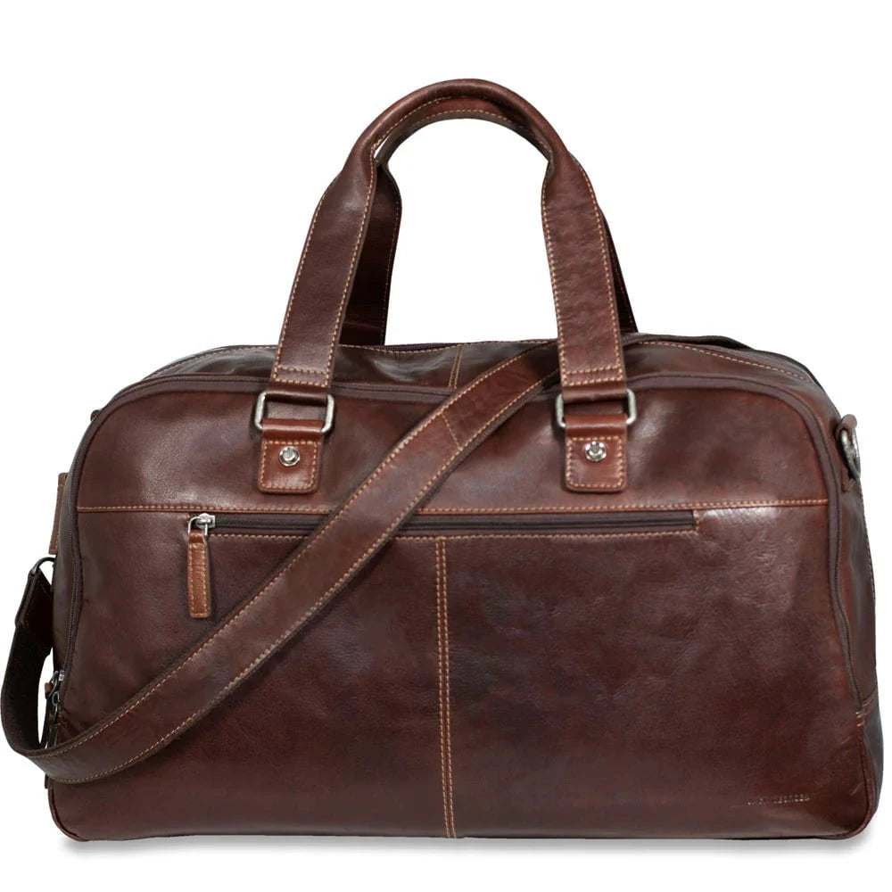 Jack Georges Weekender Duffle Bag - Premium Leather Travel Duffel for Men & Women - Perfect for Gym, Business Trips & Weekend Getaways