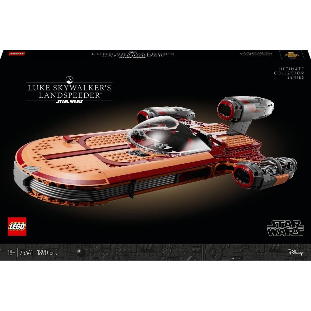 LEGO Star Wars 75341 Luke Skywalker's Landspeeder Building Kit - Star Wars Spaceship Model for Adults - Perfect for Collectors & Home Display