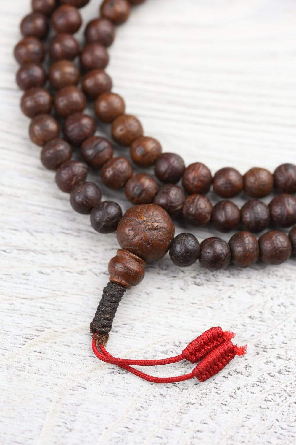 108 Beads Antique Bodhi Compassion Mala Prayer Necklace - Buddhist Meditation Beads for Mindfulness, Yoga & Spiritual Practice