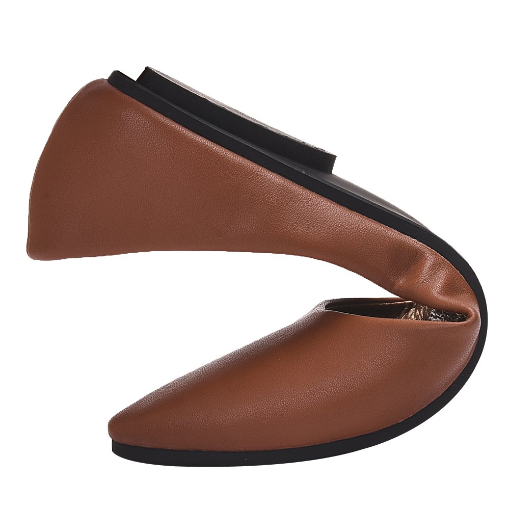 ANUFER Women's Pointed Toe Ballet Flats - Slip On Dress Pumps Shoes - Soft Microfiber Leather - Comfortable & Elegant for Work, Party & Daily Wear