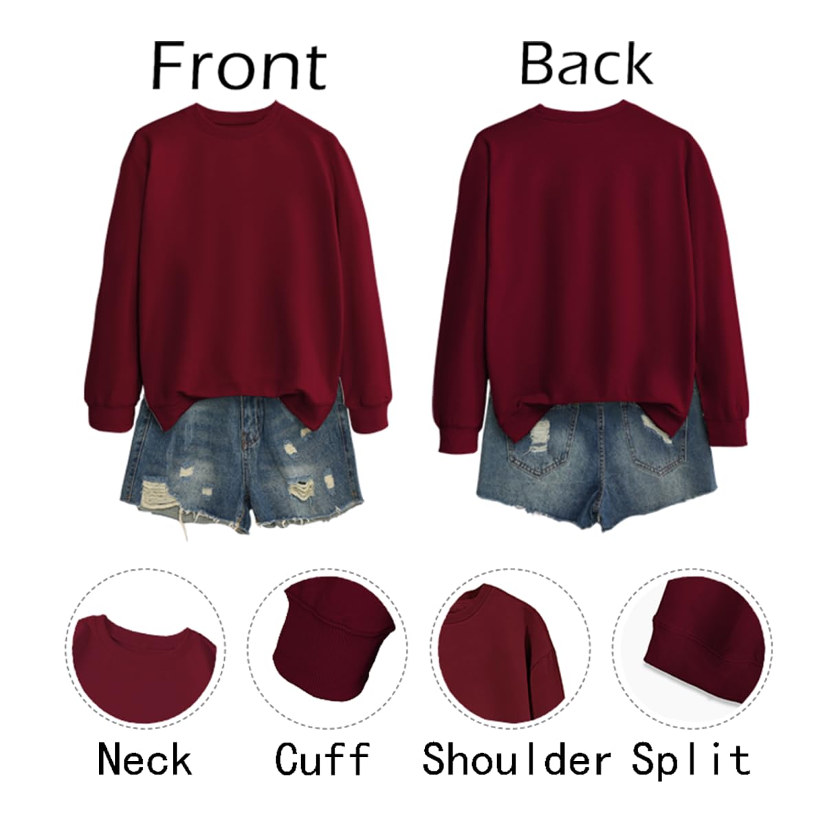 Women's Let's Read Graphic Long Sleeve Sweatshirt - Book Lover Crewneck Pullover Top for Teachers & Librarians | Cozy Reading & Library Outfit
