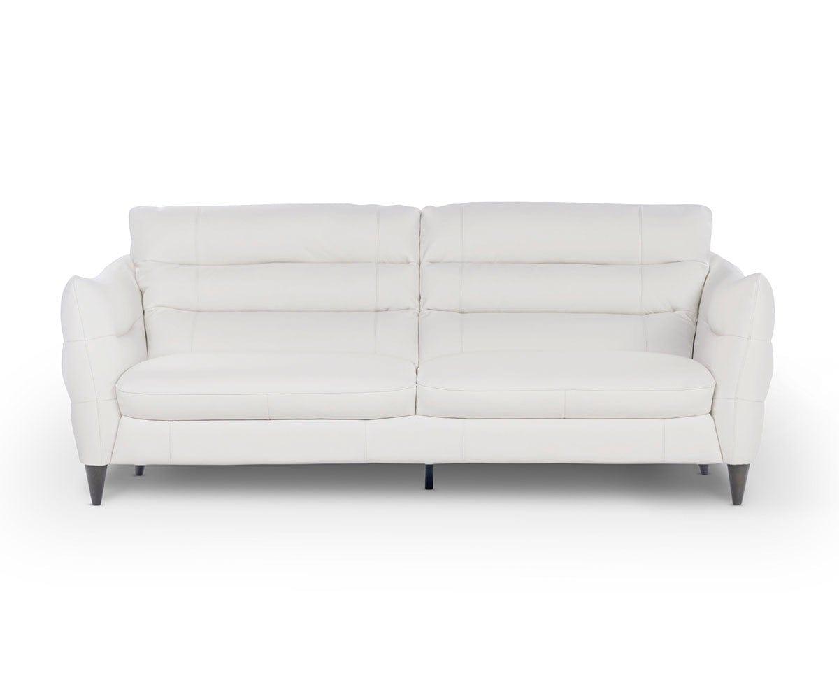 Blanca Genuine Leather Sofa - Modern Luxury Living Room Furniture for Home & Office - Perfect for Relaxing, Entertaining & Stylish Decor