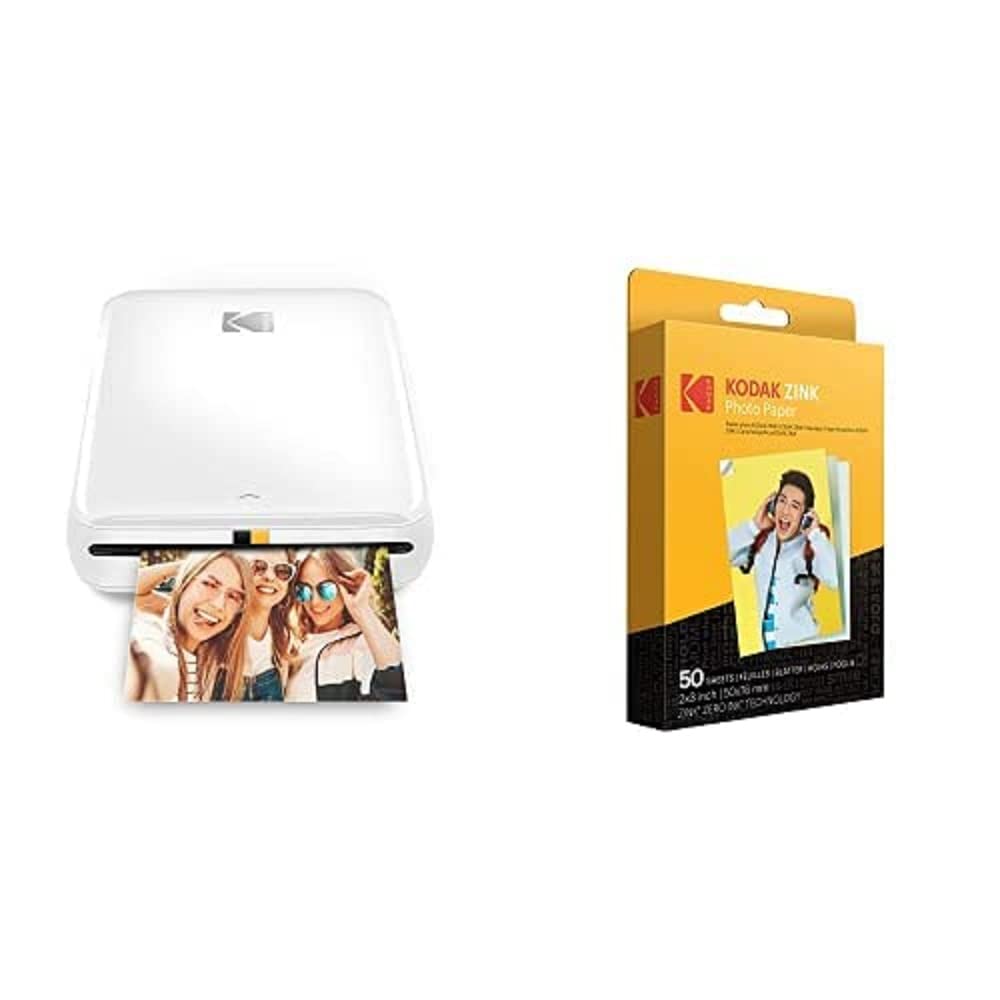 KODAK Step Instant Photo Printer - Compatible with Smile, Step, PRINTOMATIC Instant Cameras | Print Polaroid-Style Pictures for Parties, Travel & Scrapbooking