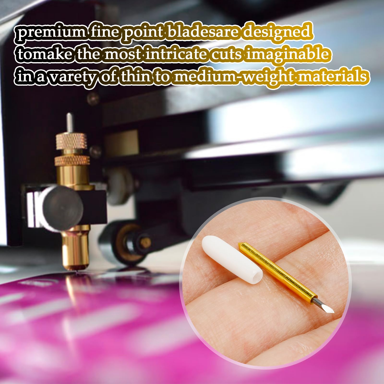 30-Pack Premium Fine Point Blades for Cricut Maker 3/Maker/Explore 3/Explore Air 2 - Compatible with Vinyl, Paper, Glitter, Adhesive Foil Cutting - Perfect for DIY Crafts, Scrapbooking & Home Decor Projects