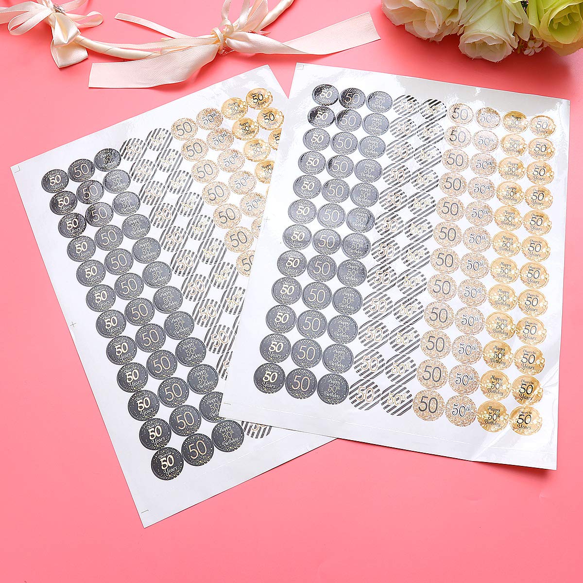2 Pack Glitter Alphabet Letter Stickers for Halloween Decor, Scrapbooking, Classroom Mailbox - Happy Birthday, Numbers, DIY Crafts (Ideal for Party Invitations, Greeting Cards, Journals)