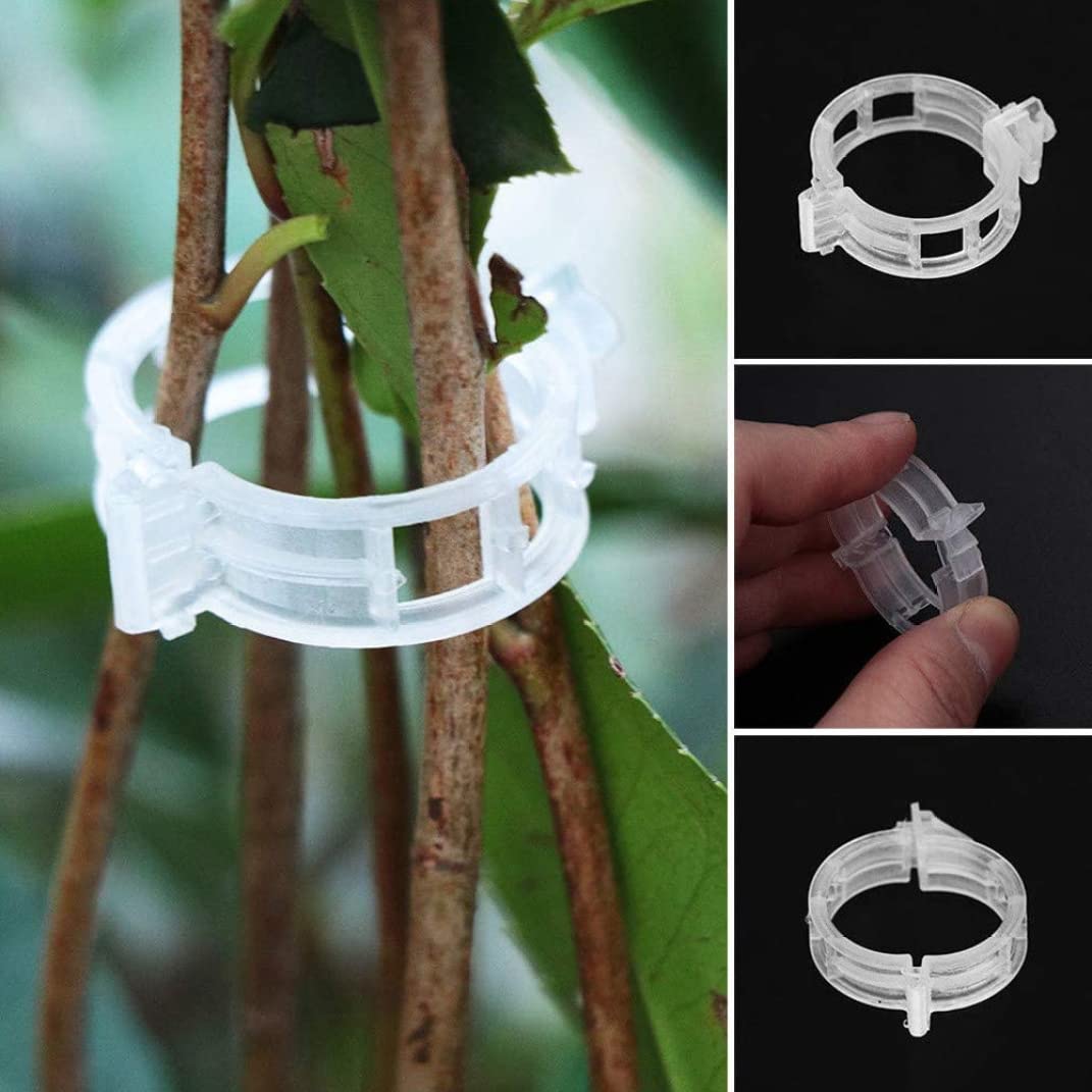50pcs Garden Clips for Plants - Plant Support Clips for Tomato, Grape & Vegetable Vines - Heavy Duty Trellis Clips to Grow Plants Upright & Healthier - Perfect for Home Garden, Yard & Greenhouse Use