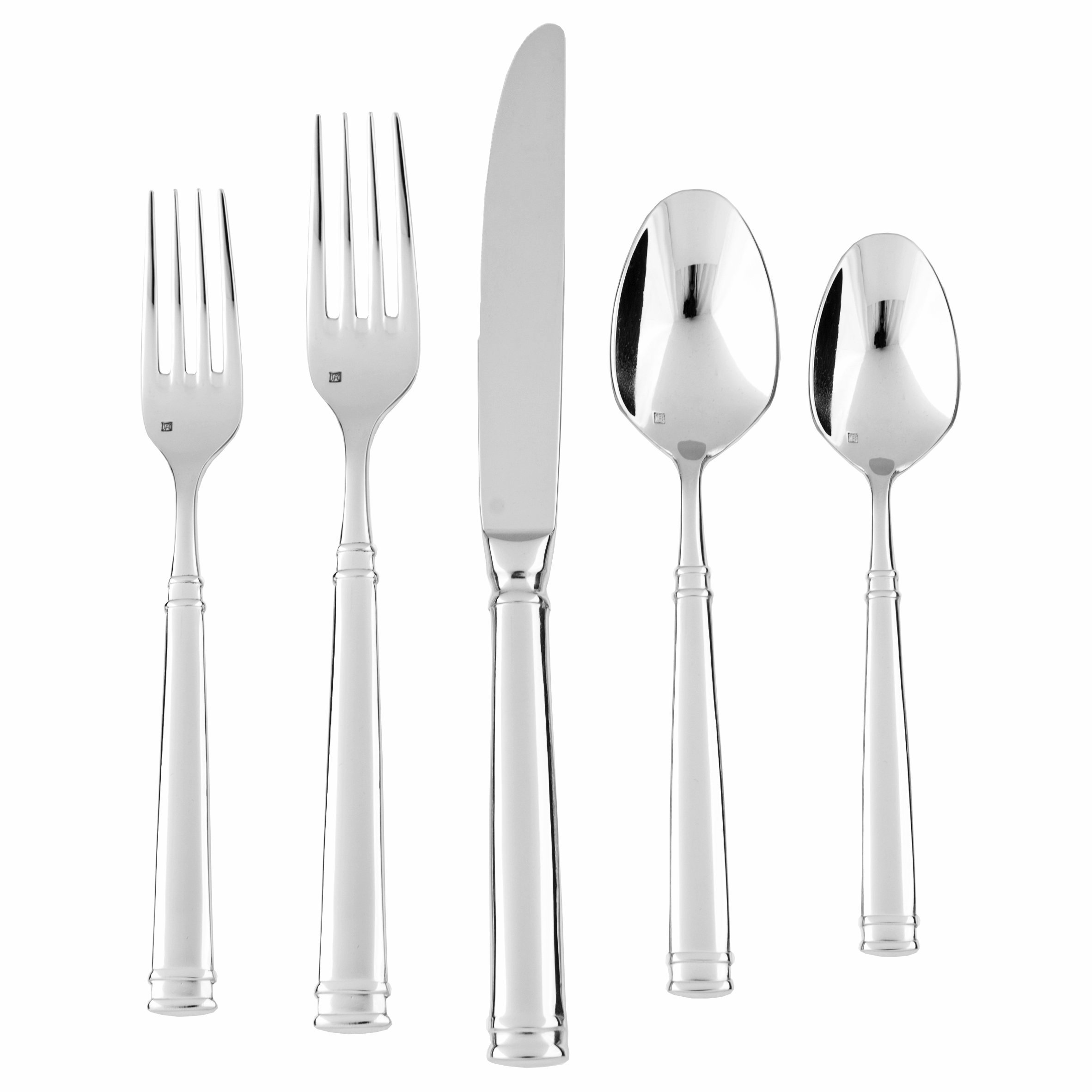 Fortessa Bistro 18/10 Stainless Steel Flatware Set - 12 Elegant Dessert & Oval Soup Spoons | Perfect for Fine Dining, Dinner Parties & Restaurant Use