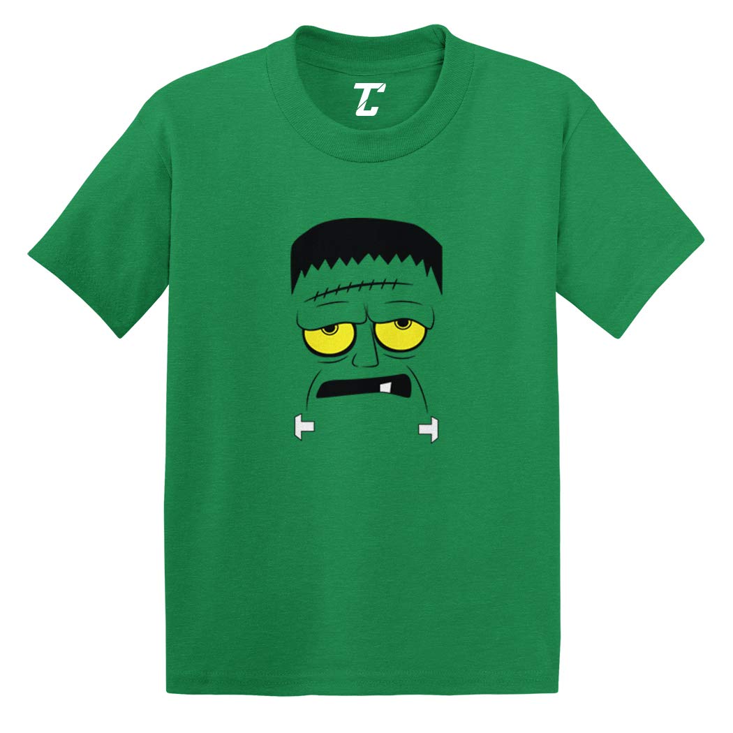 Frankenstein Face Monster Scary Cotton Jersey T-Shirt for Infants & Toddlers - Perfect for Halloween Costumes, Dress-Up Play & Spooky Themed Parties