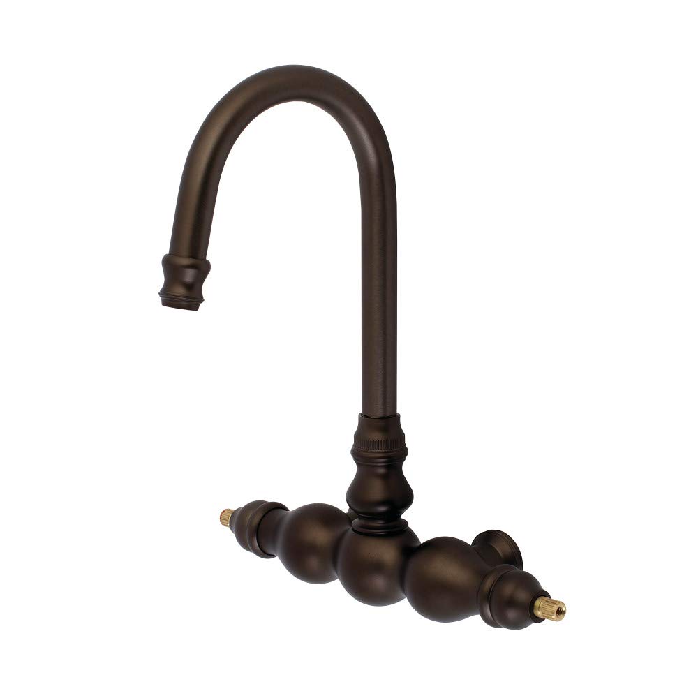 Kingston Brass AET300-5 Aqua Vintage Bathtub Faucet - 4.5 Inch Spout Reach, Oil Rubbed Bronze Finish - Perfect for Classic Bathroom Renovations & Vintage Style Decor