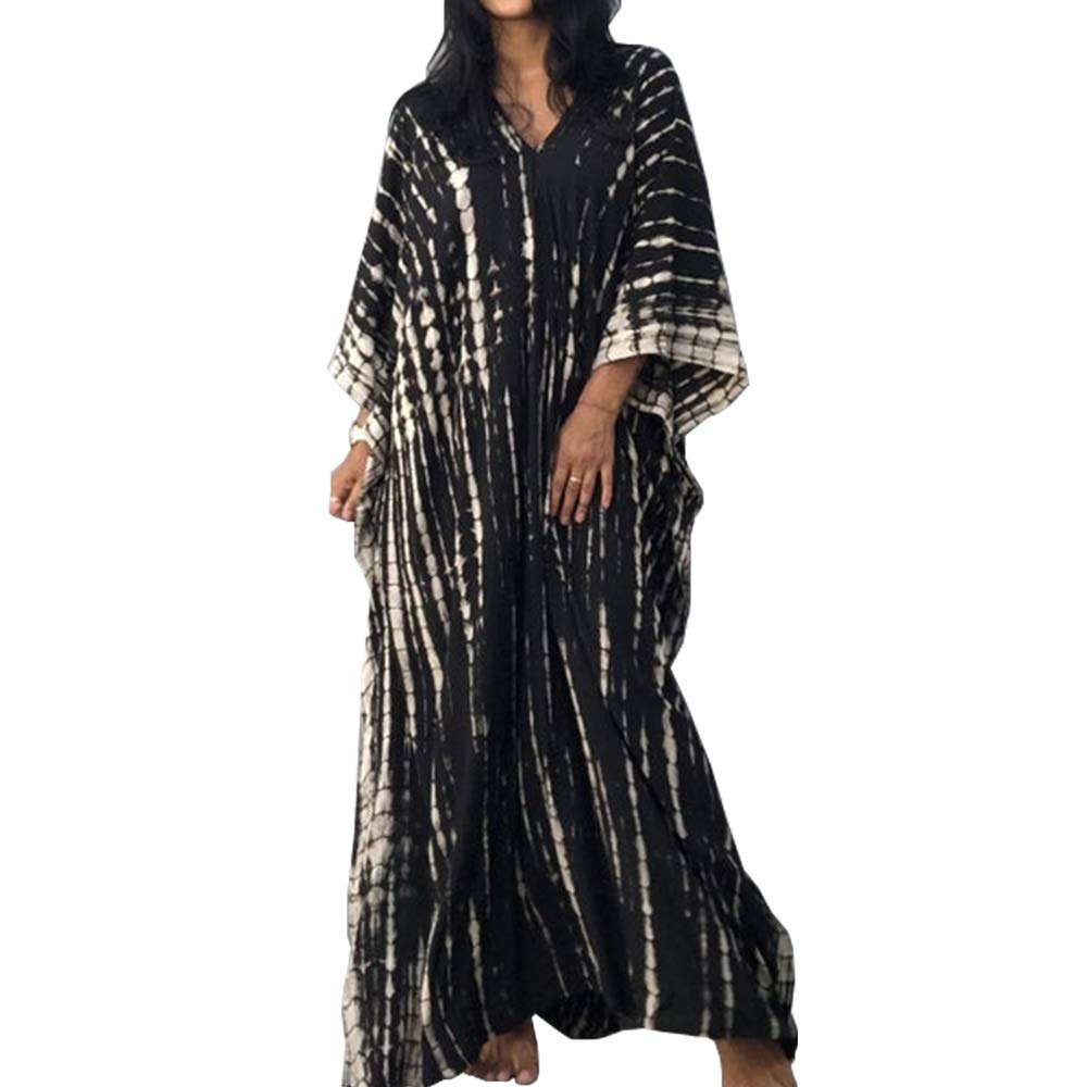 LULENQ Women's Long Swimsuit Cover Up - Loose Kaftan Maxi Beach Dress for Swimming & Sunbathing | Perfect for Poolside, Vacation & Summer Outfits