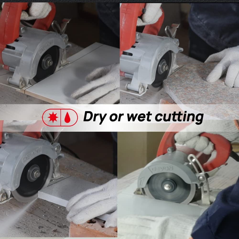 4 Inch Diamond Tile Saw Blade for Angle Grinder - Cuts Porcelain, Ceramic, Granite, Marble & Artificial Stone (7/8