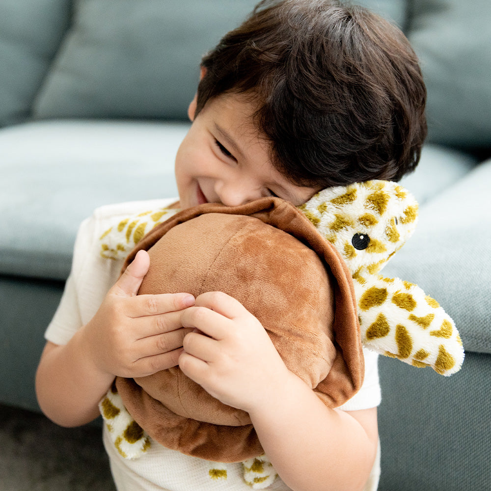 Weighted Heated Turtle Stuffed Animal - Warmies Plush Toy for Stress Relief & Comfort | Perfect for Kids, Adults, Anxiety & Sleep Aid, Gift Idea