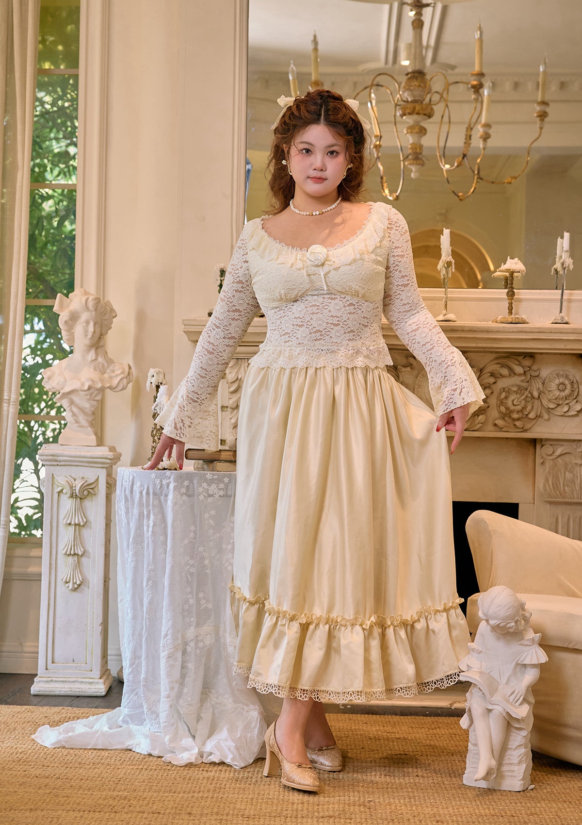 Elegant Waltz Skirt for Women - Flowy A-Line Dance Skirt with Curved Hem - Perfect for Ballroom, Latin, Salsa & Social Dancing