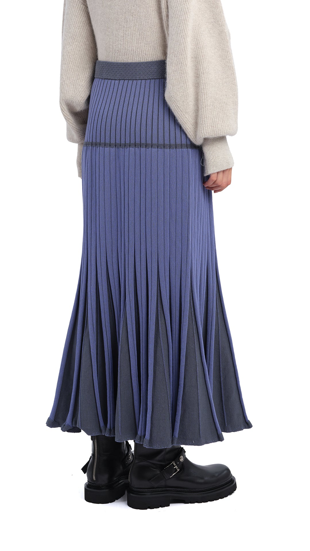 Stylish Knitted Flare Skirt for Women - Soft Stretch Comfortable Midi Skirt - Perfect for Casual Outfits, Office Wear & Date Nights