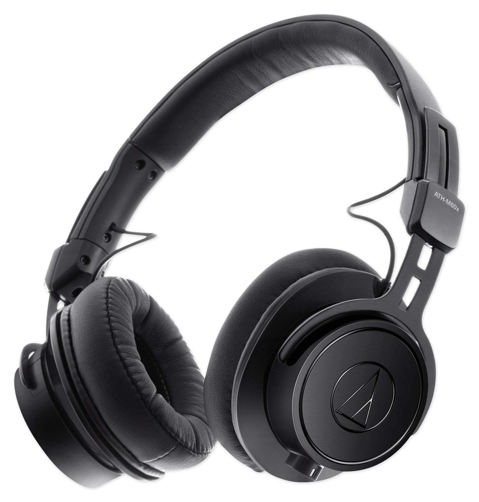 Audio-Technica ATH-M60X Professional Studio Monitor Headphones & Mackie Big Knob Passive Monitor Controller - Perfect for Music Production, Podcasting & Home Recording Studios