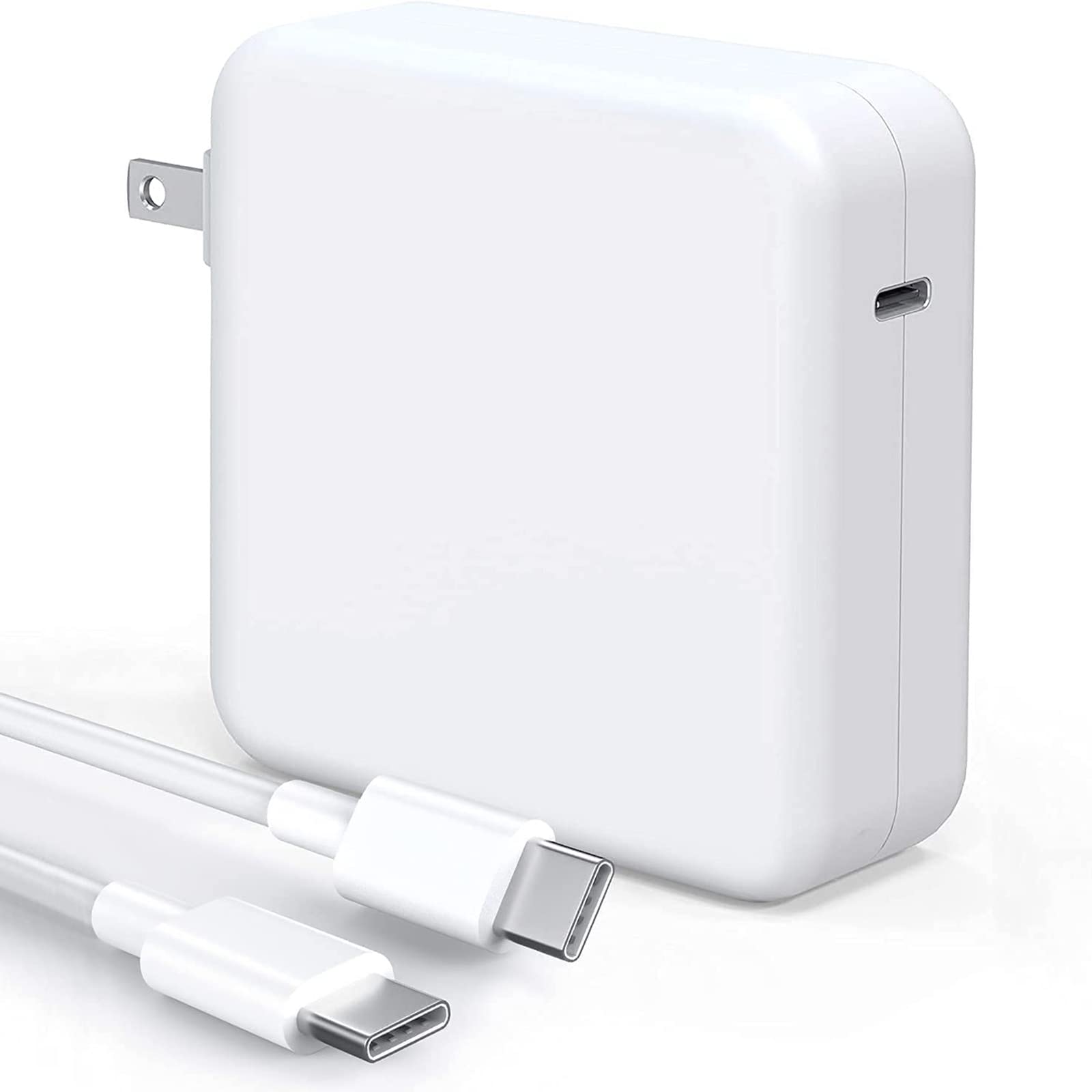 87W USB C Charger for MacBook Pro 13/15/16 Inch & MacBook Air 13 Inch 2020-2018 | Fast Charging Power Adapter with 7.2Ft USB C to C Cable | Perfect for Home, Office & Travel Use