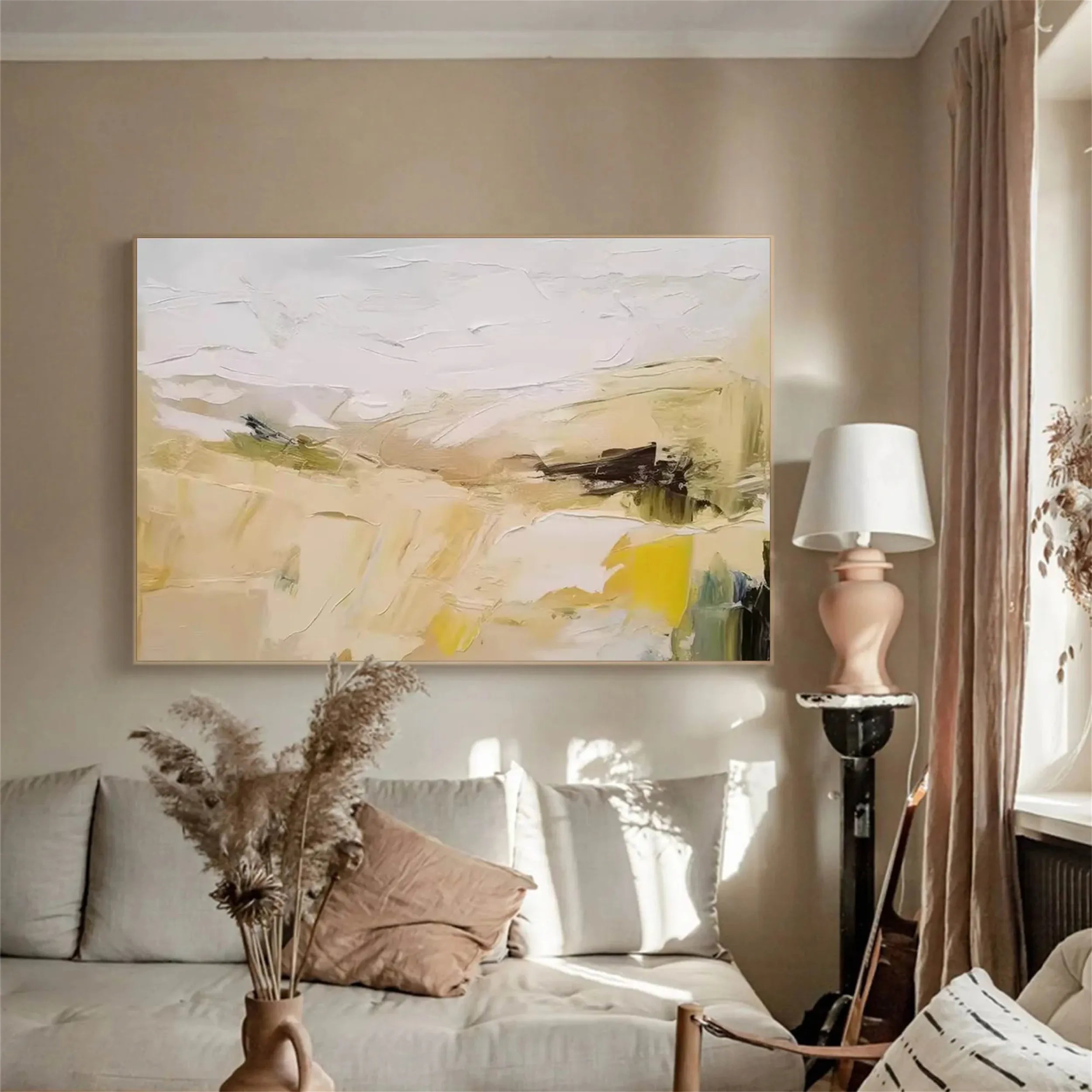 Abstract Painting #AB 112 - Modern Wall Art for Home & Office Decor | Handmade Canvas Artwork for Living Room, Bedroom & Office Spaces