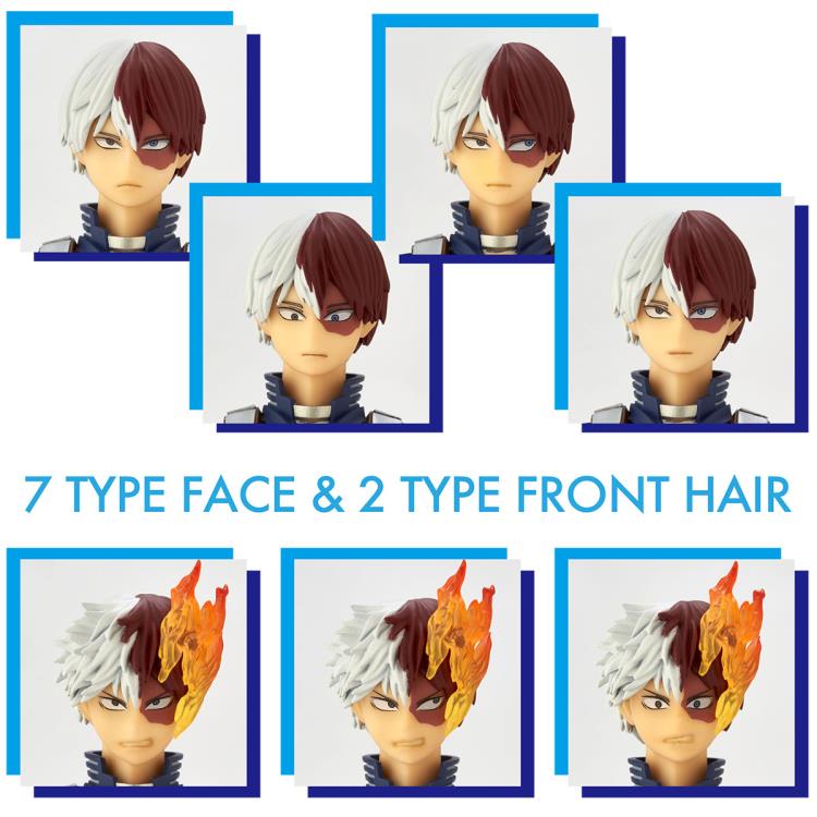 Amazing Yamaguchi Revoltech Action Figure - Shoto Todoroki from My Hero Academia | Highly Articulated Collectible Toy for Anime Fans & Display | Perfect for Cosplay, Gift Giving & Anime Collections