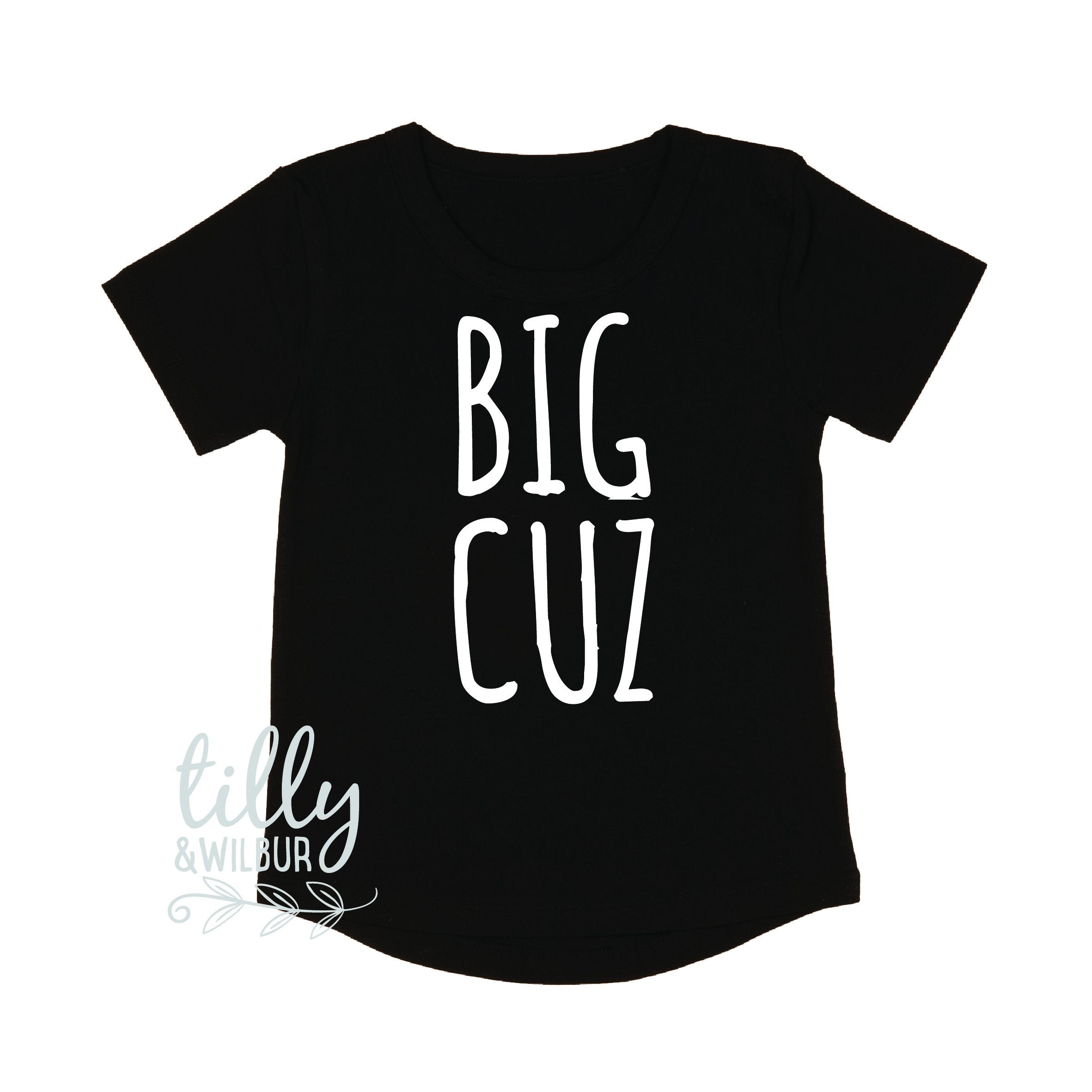 Big Cuz T-Shirt - Pregnancy Announcement Gift for Big Cousin | Funny Cousin Reveal Shirt | Perfect for Gender Reveal Parties & Family Celebrations