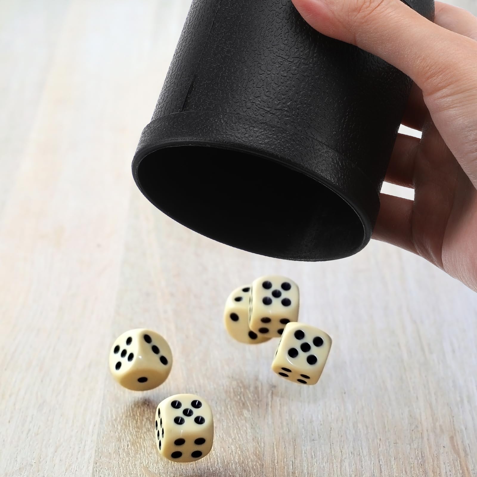 10PCS Professional Rolling Dice Cup Set - Black Cylindrical Dice Box for Casino, Bar, Poker, Board Games & Party Decor - Perfect for Game Nights, Family Gatherings & Casino-Themed Events