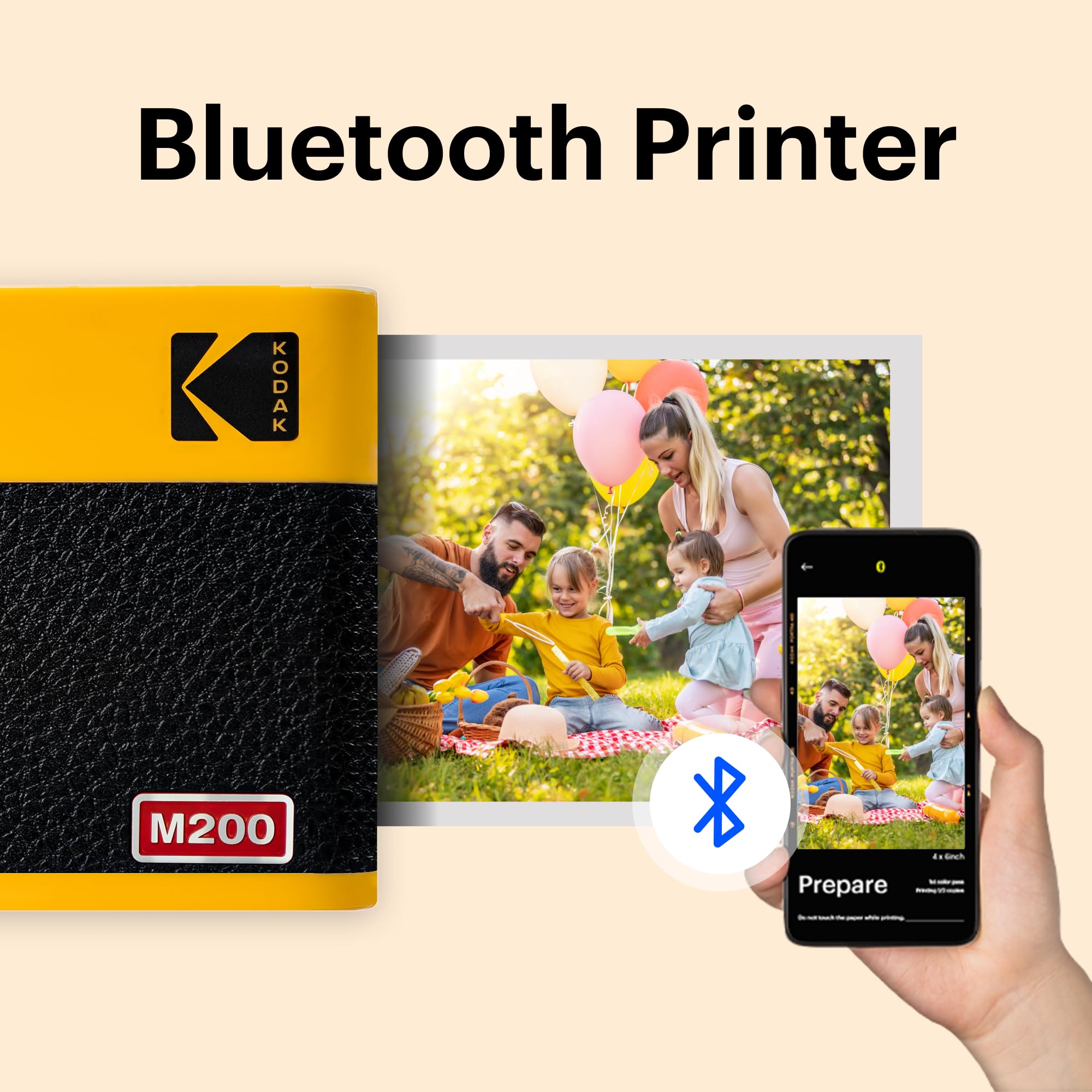 KODAK Mini 2 ERA 4PASS Portable Instant Photo Printer - Wireless Bluetooth, ZINK Zero Ink Technology (Black) with 8 Starter + 60 Photo Papers & Accessories Kit - Perfect for Travel, Parties, Scrapbooking & DIY Gifts
