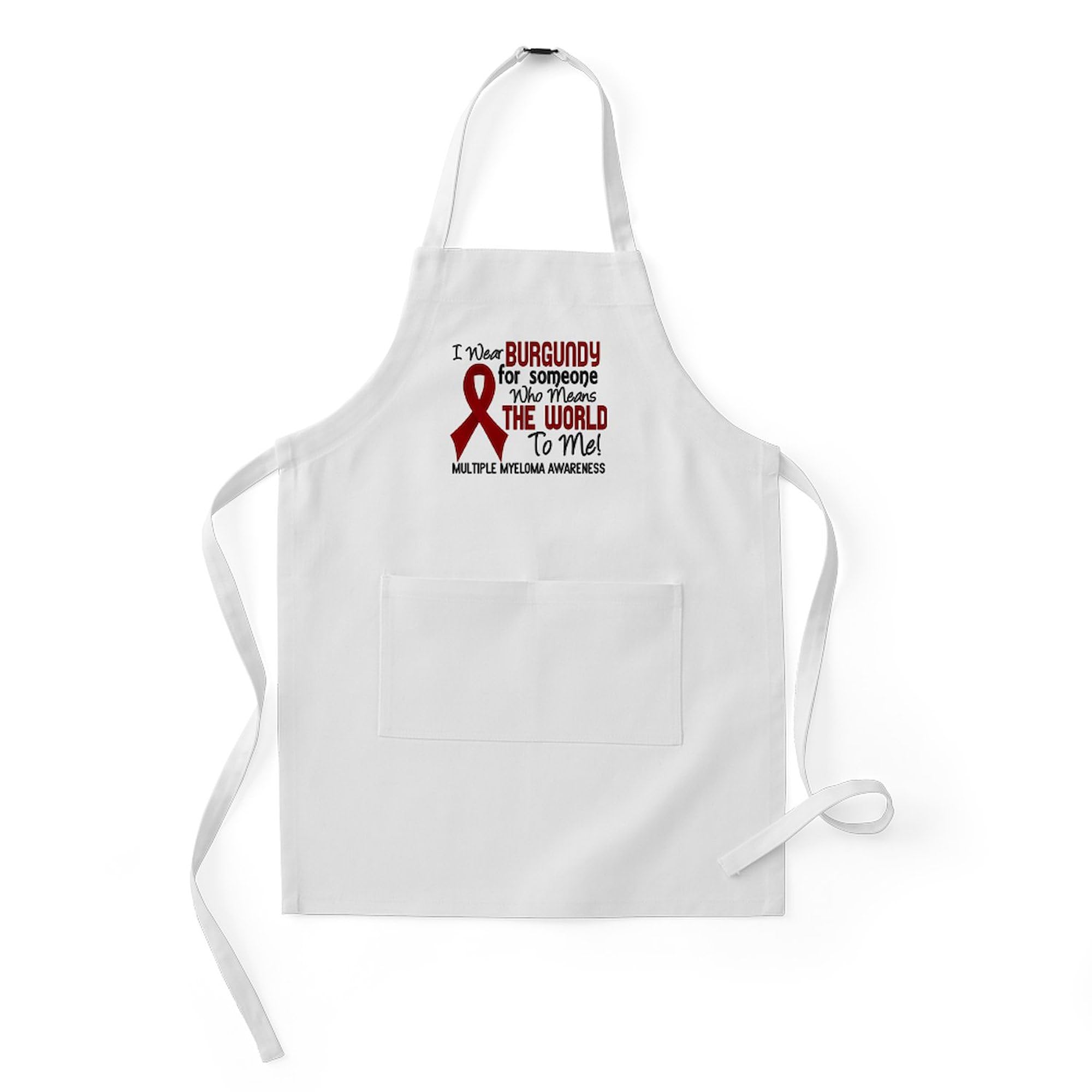 Multiple Myeloma Awareness Baking Apron - 'Myeloma Means the World to Me' Design - Perfect for Family Baking & Cancer Support Activities