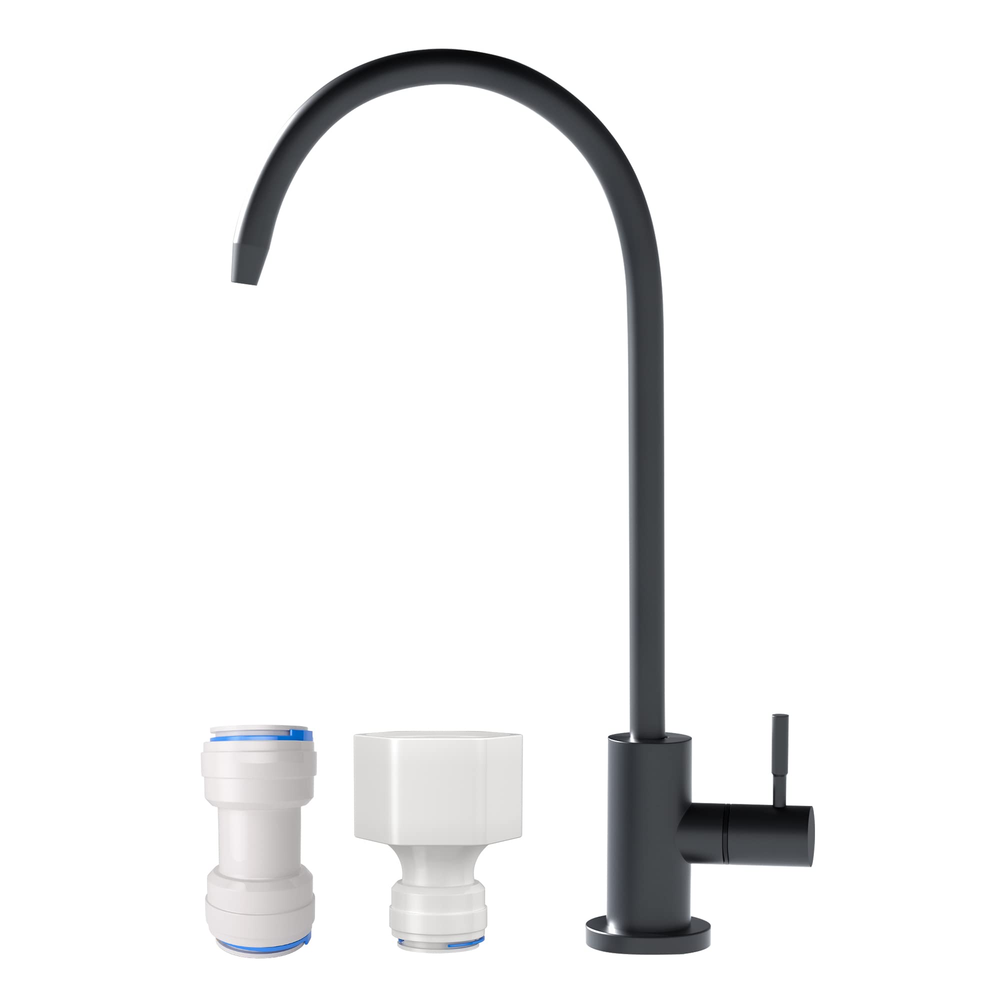 Premium Black Brushed SUS304 Stainless Steel Drinking Water Faucet - 1/4