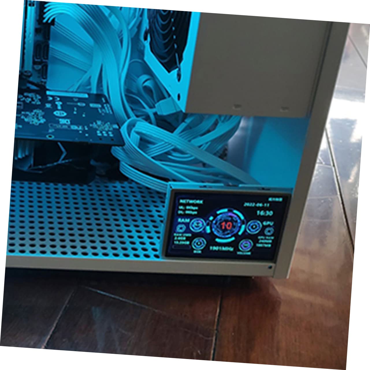 Phenofice Mini Secondary LCD Display Screen - External GPU Panel for Mini PC, Computer Temperature & Data Monitoring - Perfect for Gaming, Coding & PC Performance Tracking