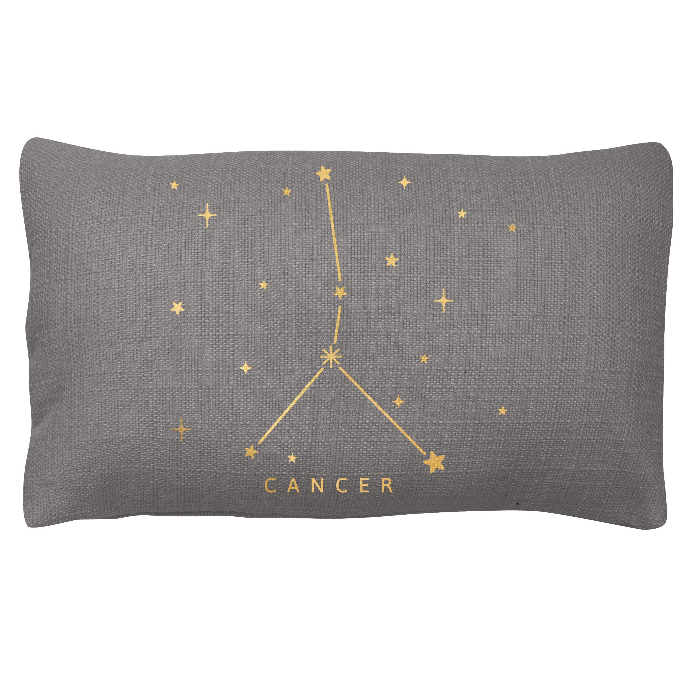Karma Gifts Zodiac Cancer Lumbar Pillow - Comfortable Back Support Cushion for Sofa, Bed, Office Chair & Car Seat
