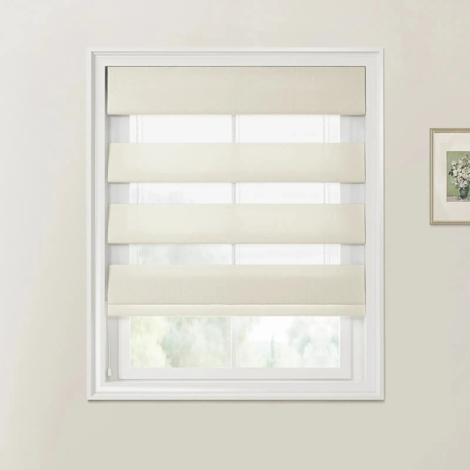 Custom Zebra Roman Blind Cord Lift - Blackout Window Shades for Home & Office - Easy Installation & Light Control