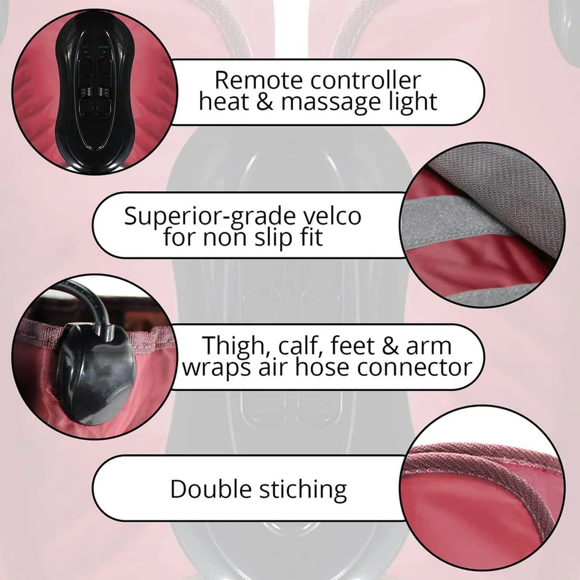 Electric Infrared Heating Massage Cuffs for Leg & Arm Pain Relief - Portable Therapy for Muscle Relaxation & Recovery at Home, Office, or Gym