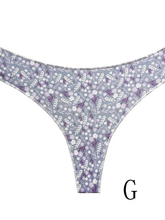 ZASUWA Women's Unique Printed T-Back Panties - Soft Comfortable Underwear for Everyday Wear, Sleep & Lounge
