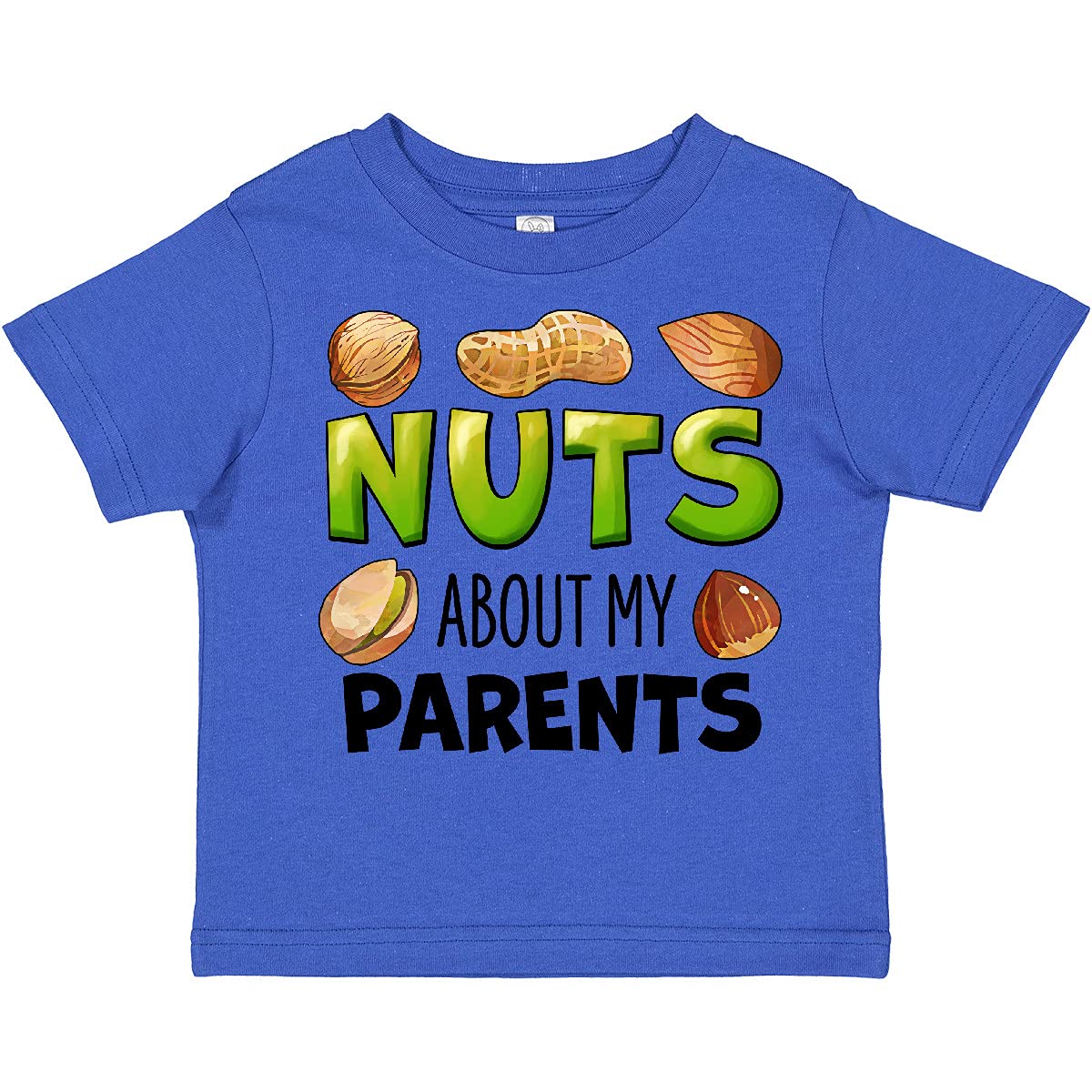 Inktastic 'Nuts About My Parents' Peanut Almond Pistachio Toddler T-Shirt - Cute Kids Graphic Tee for Family Outings & Special Occasions